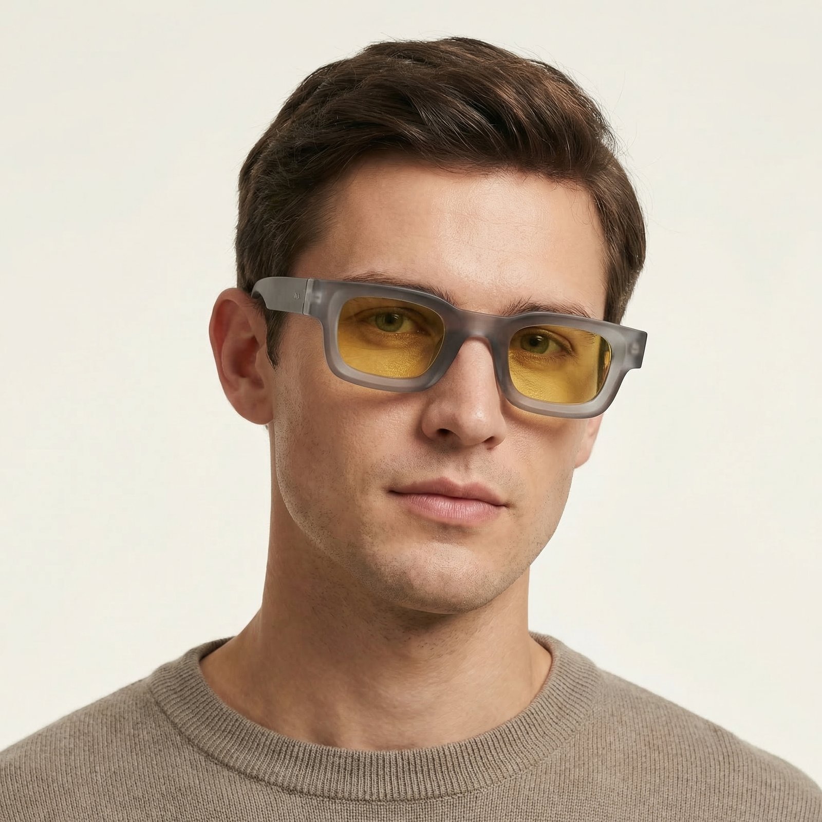 OG Midnight Ice | Matte Black Slim Rectangle Sunglasses