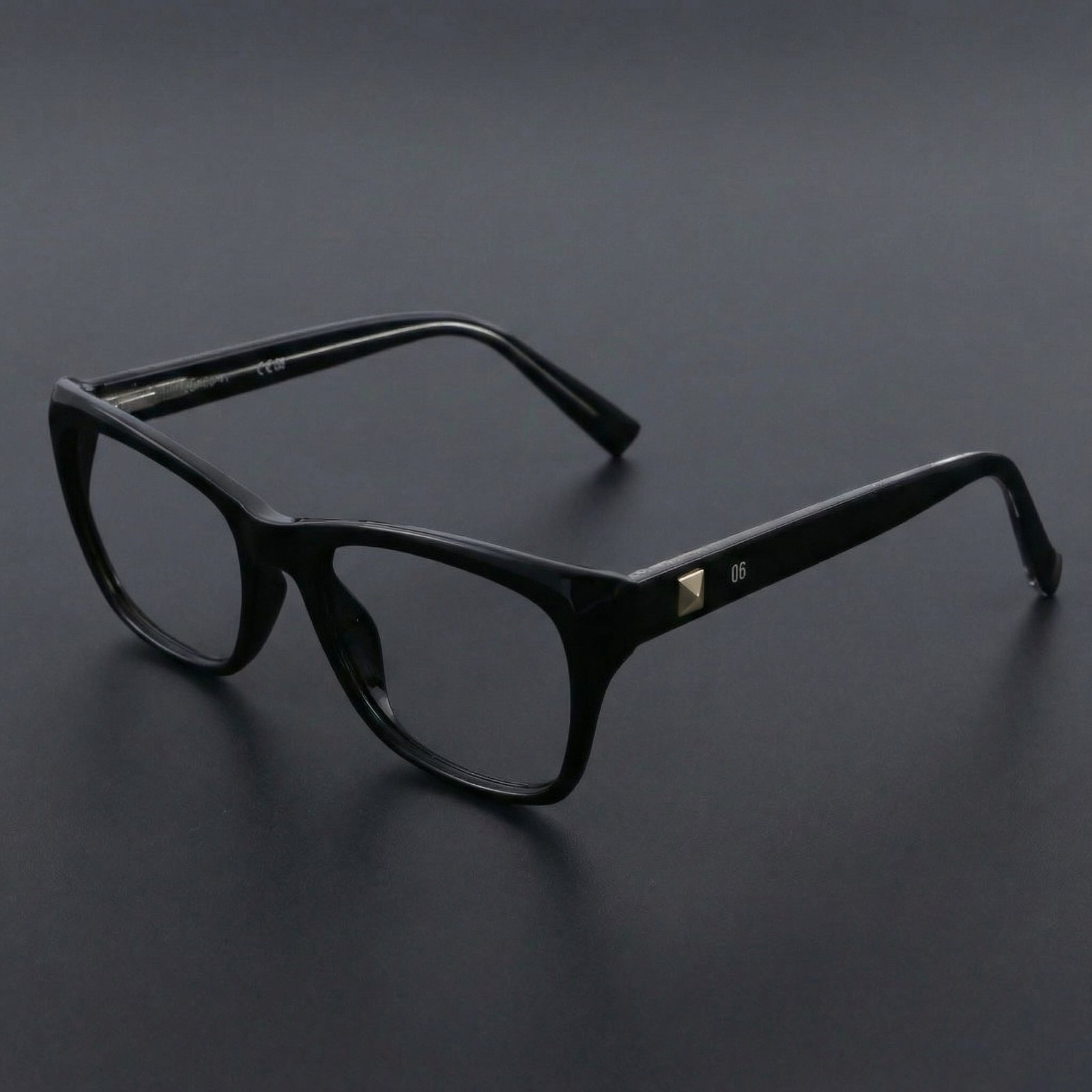 OG Midnight Prime Full Rim Square Eyeglasses | Classic Glossy Black Lightweight Optical Frame for Women