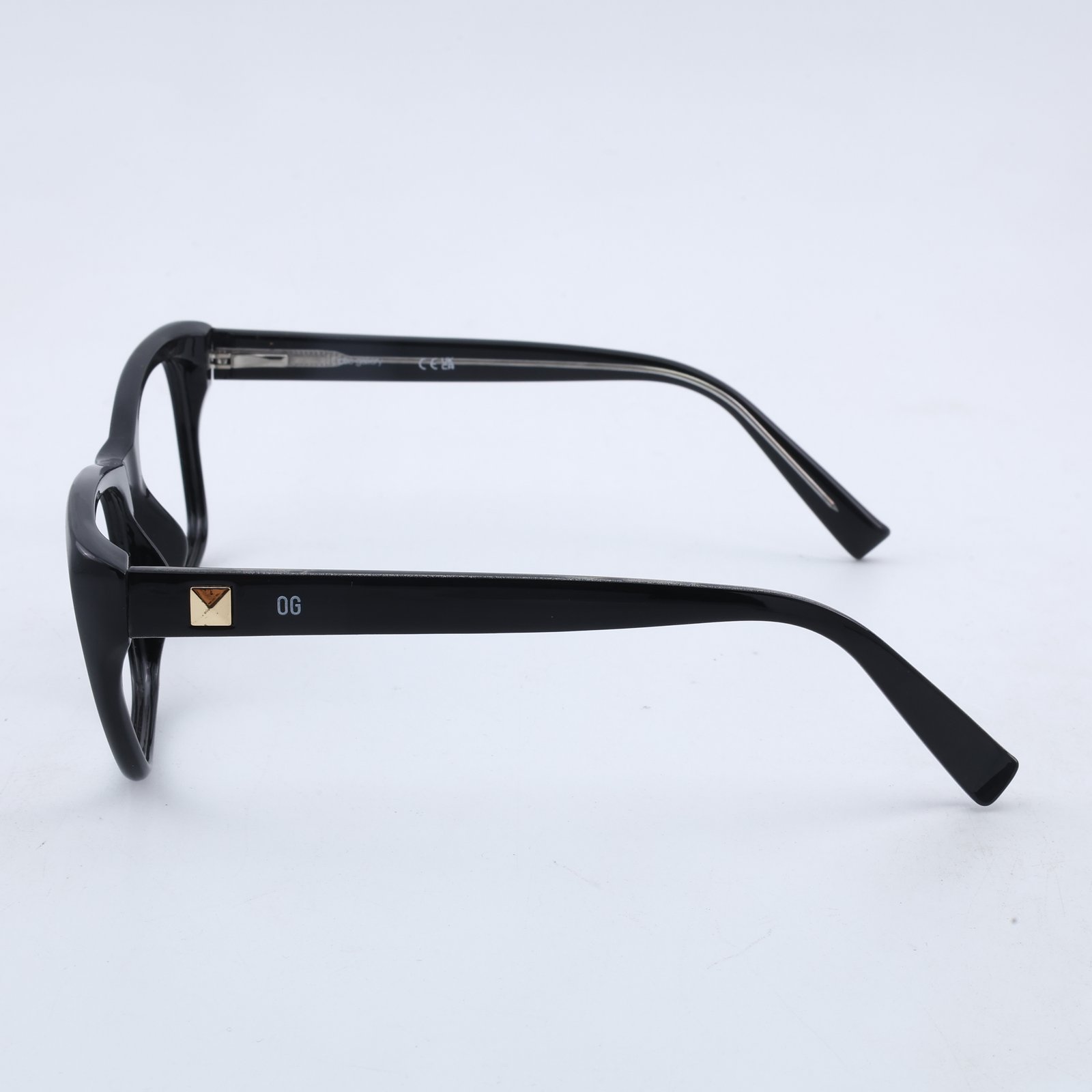 OG Midnight Prime Full Rim Square Eyeglasses | Classic Glossy Black Lightweight Optical Frame for Women