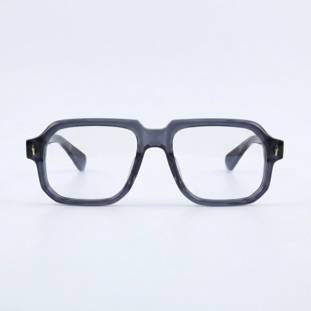 OG Midnight Prism Full Rim Square Eyeglasses | Premium Transparent Acetate Optical Frame for Men
