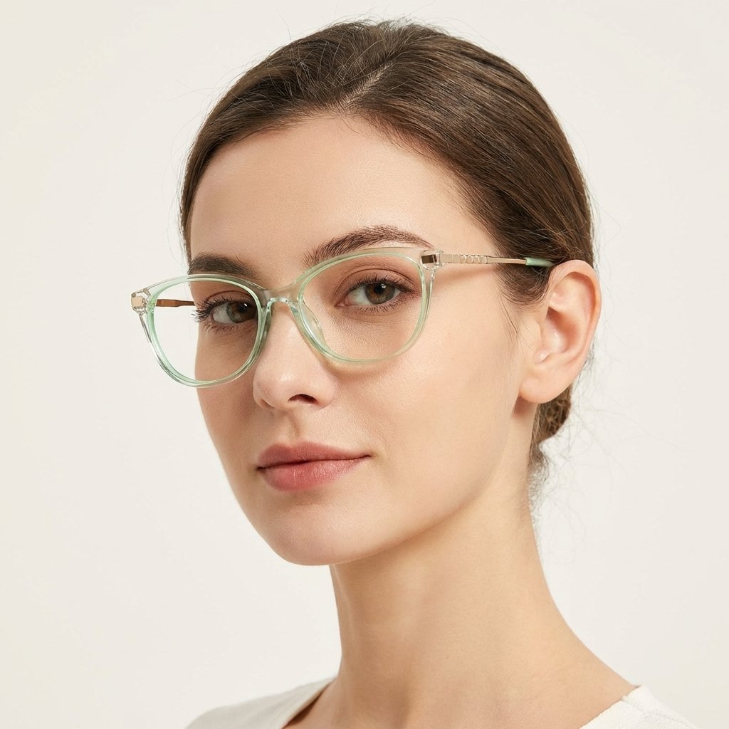 OG Mint Crystal | Fresh Green Transparent Eyeglasses