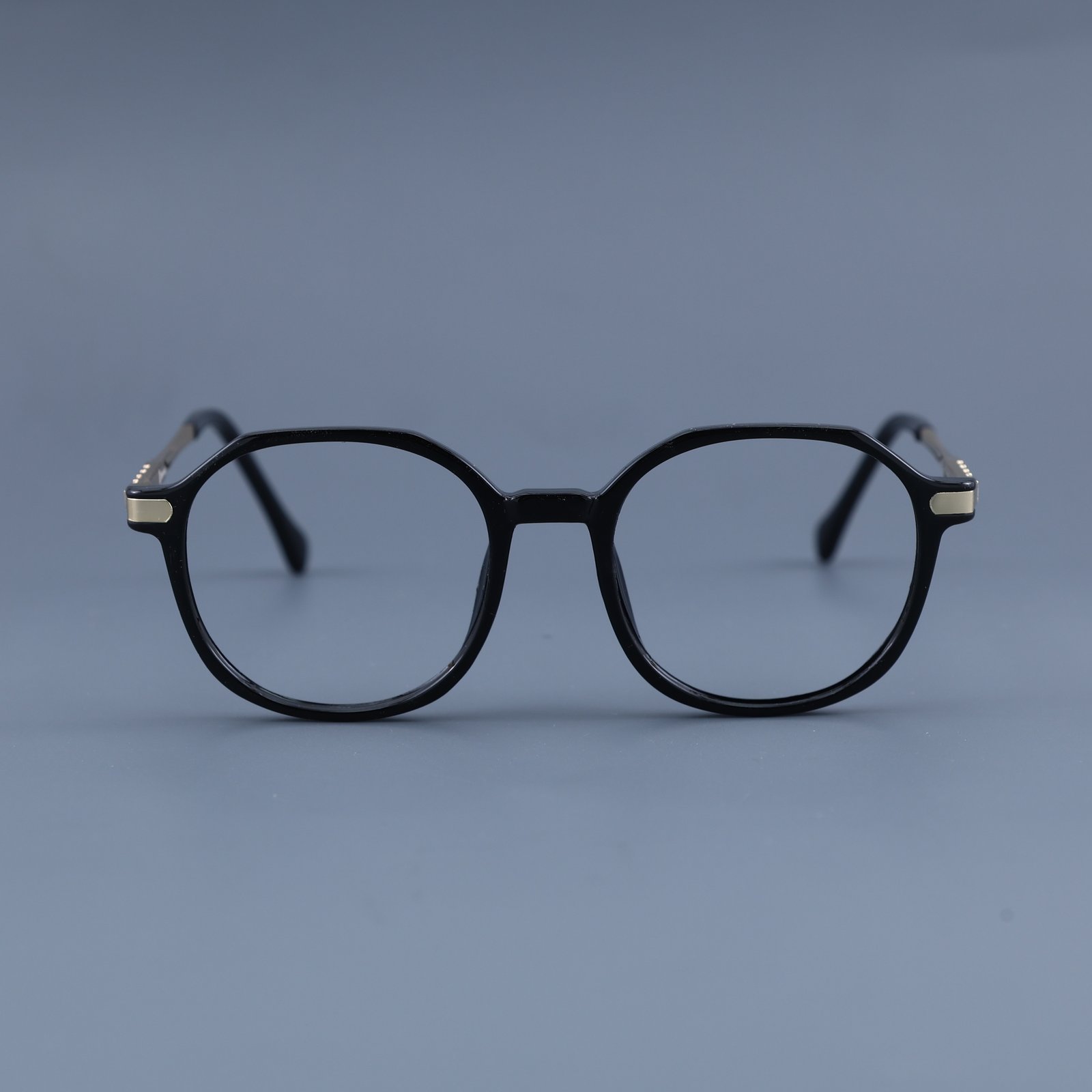 OG Monarch Round | Black & Gold Premium Eyeglasses