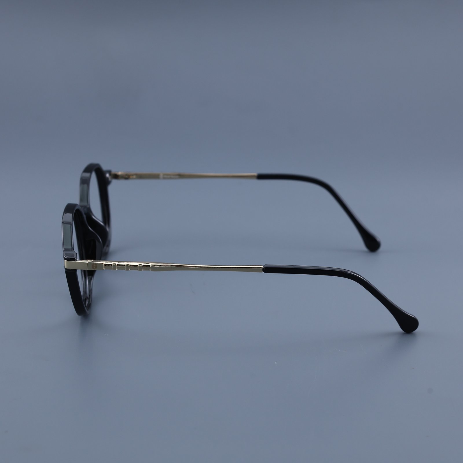 OG Monarch Round | Black & Gold Premium Eyeglasses