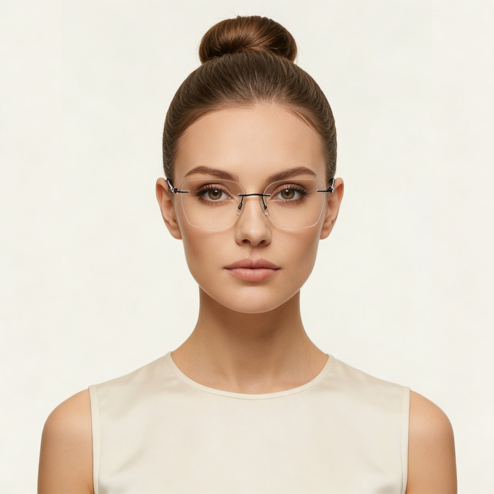 OG Night Edge | Black Rimless Square Sunglasses