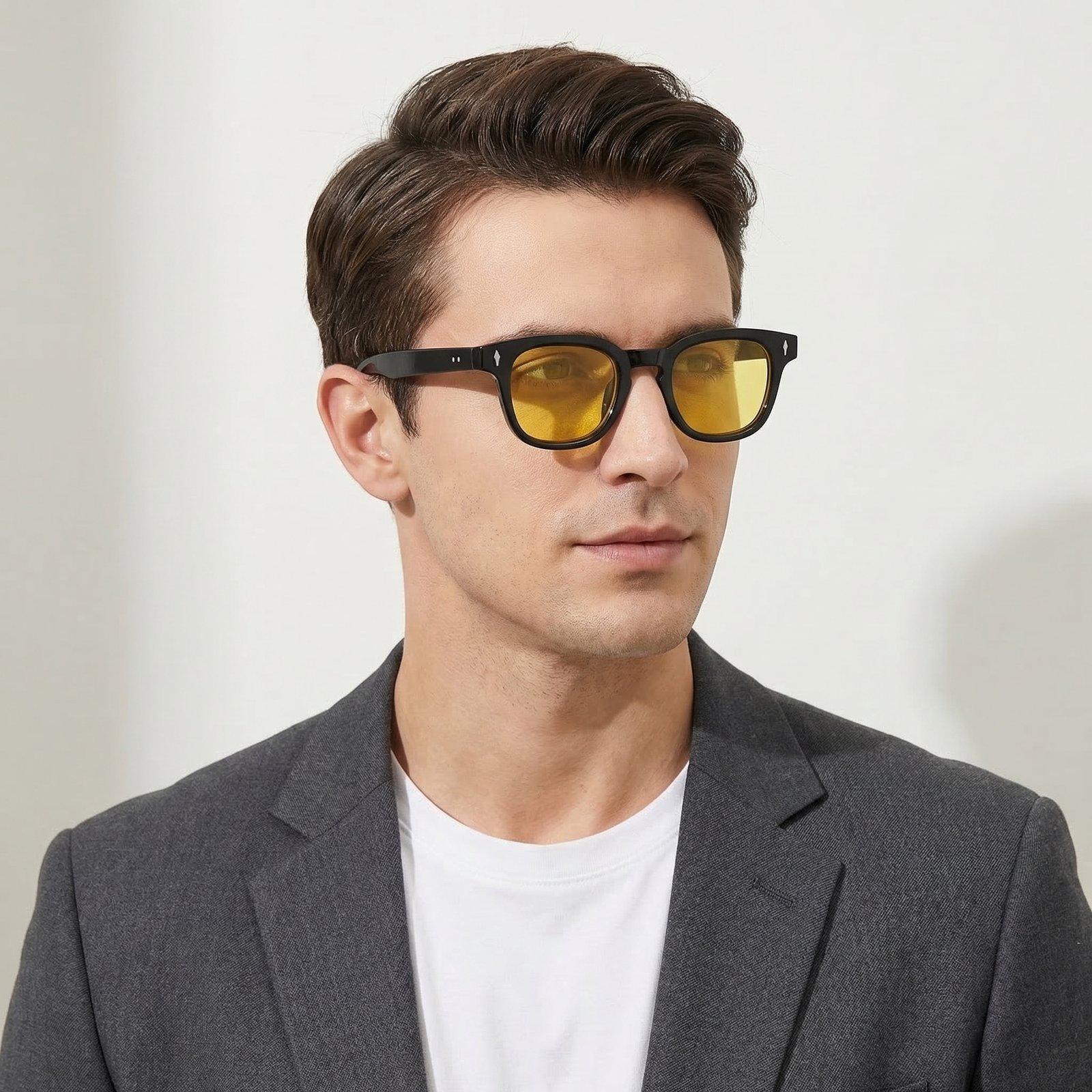 OG Night Vision | Matte Black Round Yellow Lens Sunglasses