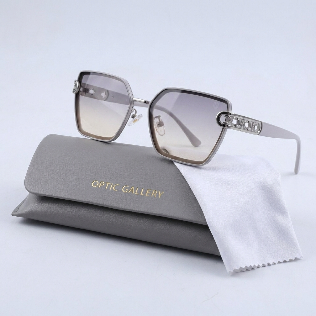 OG Noir Eclipse | Luxury Black Geometric Sunglasses with Signature Link Temples
