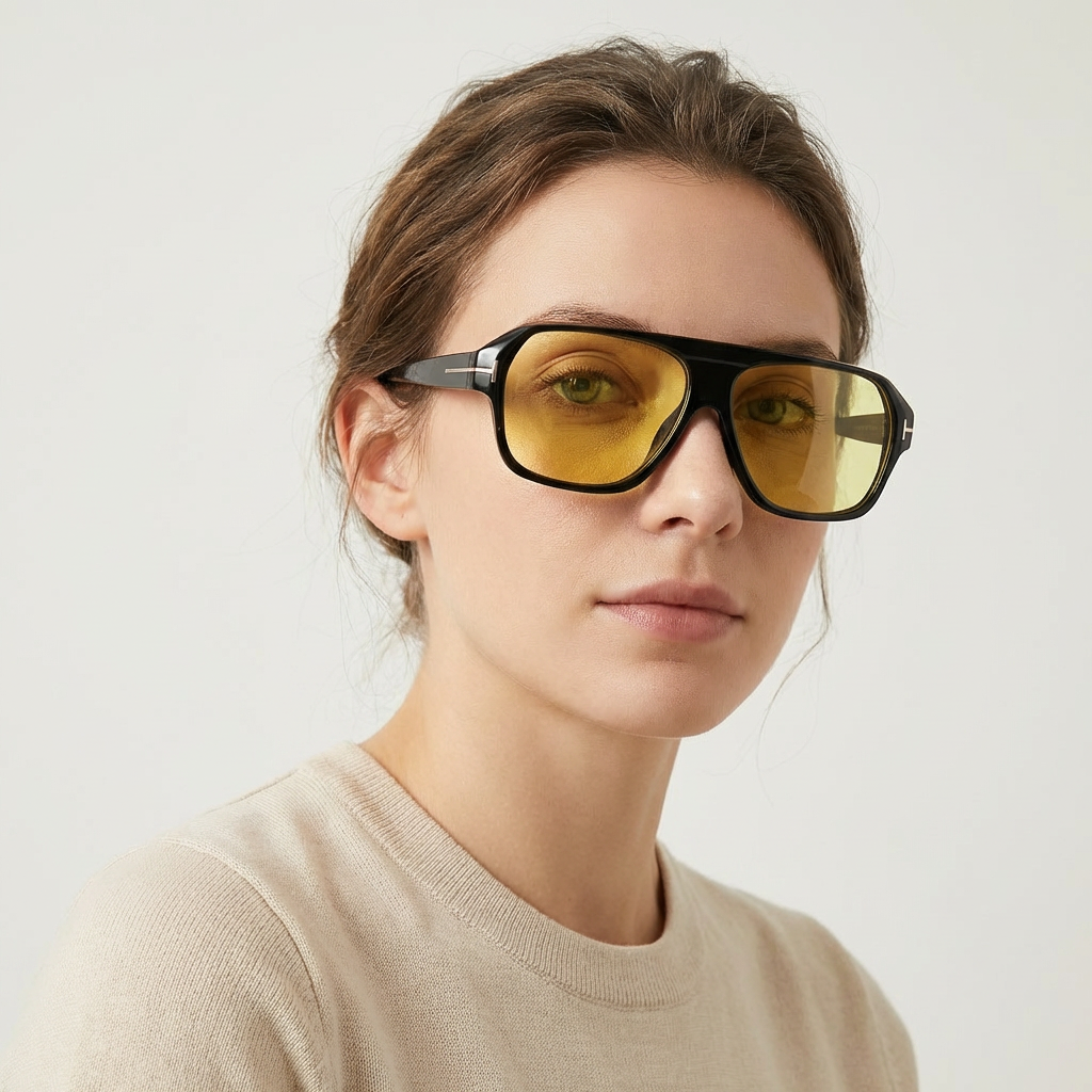 OG Noir Gold | Classic Aviator Yellow Tint Sunglasses