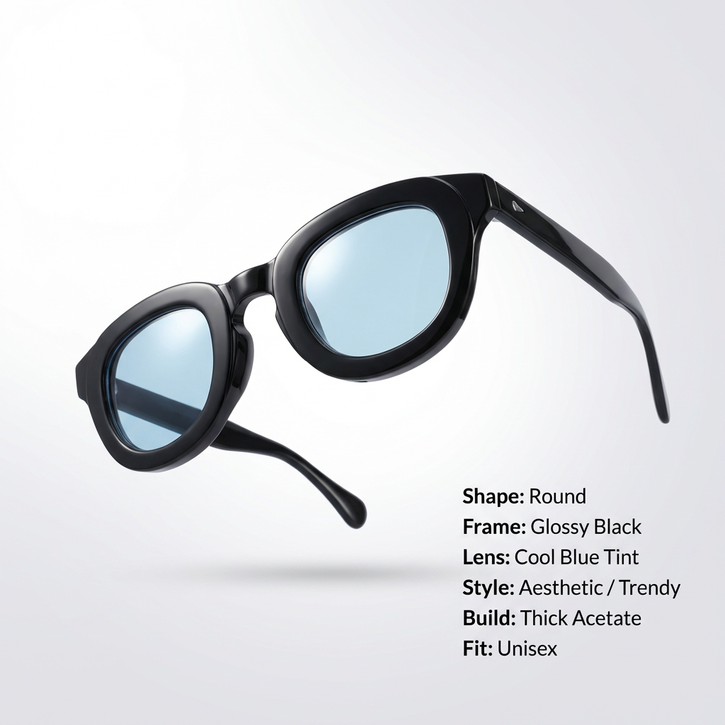 OG Noir Gold | Classic Round Amber Tint Sunglasses