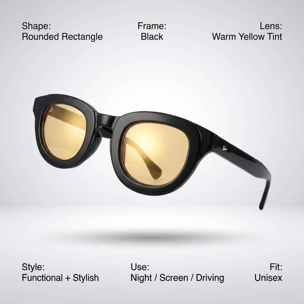 OG Noir Gold | Classic Round Amber Tint Sunglasses