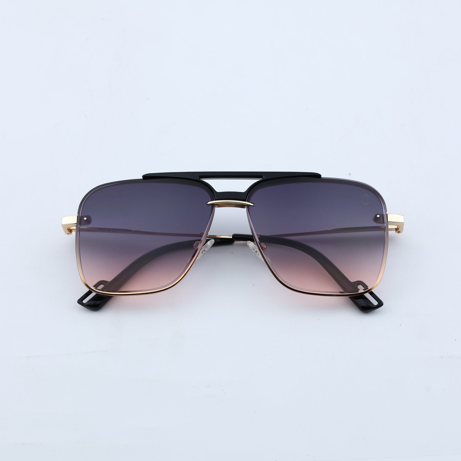 OG Noir Gold | Luxe Square Gradient Shield Sunglasses