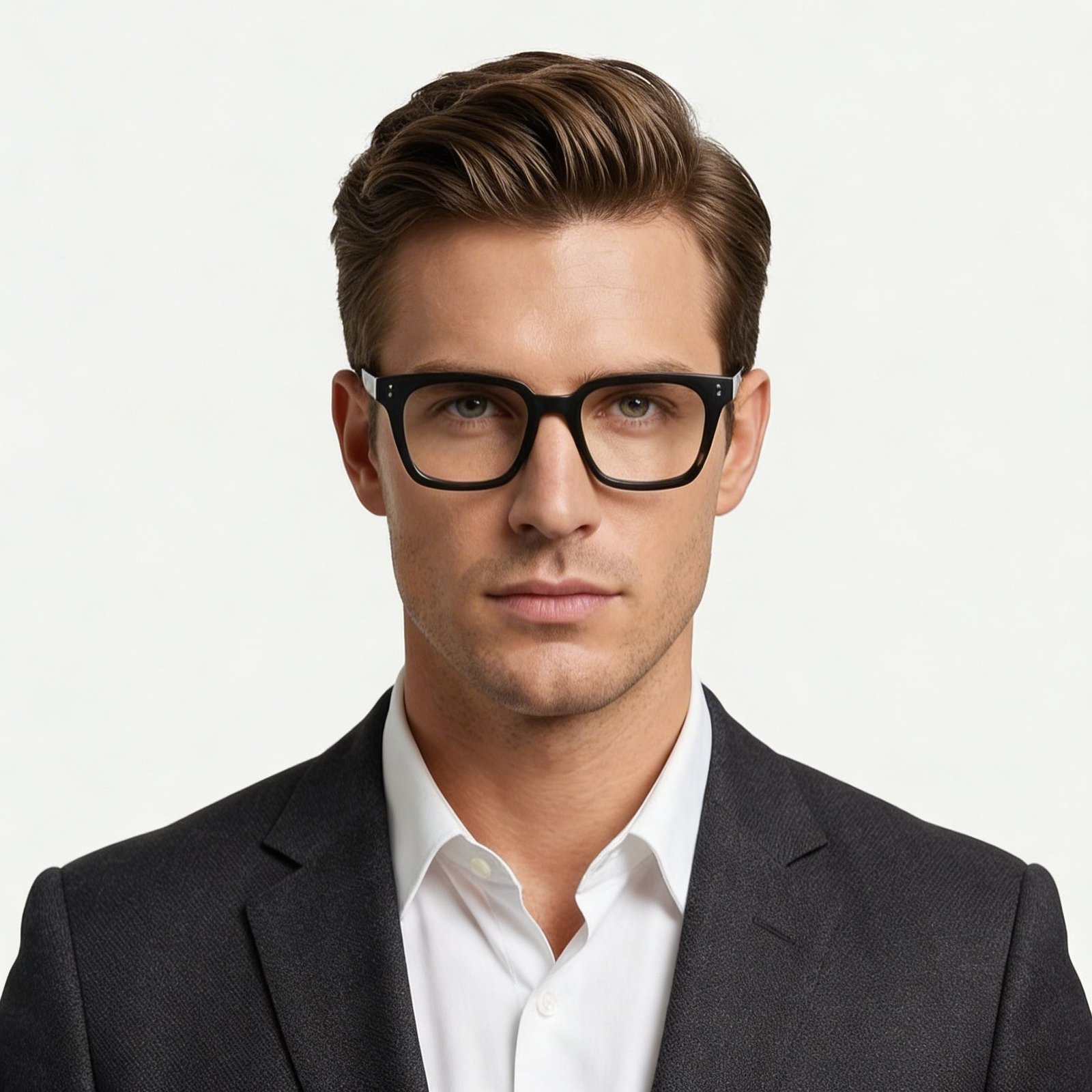 OG Noir Havana Full Rim Square Eyeglasses | Glossy Black Front Premium Optical Frame for Women