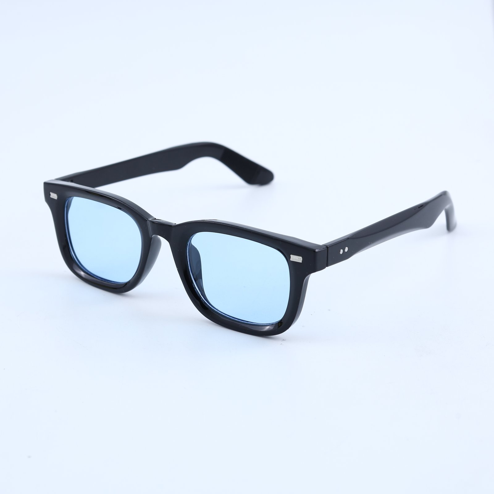 OG Noir Ice | Classic Square Blue Tint Sunglasses