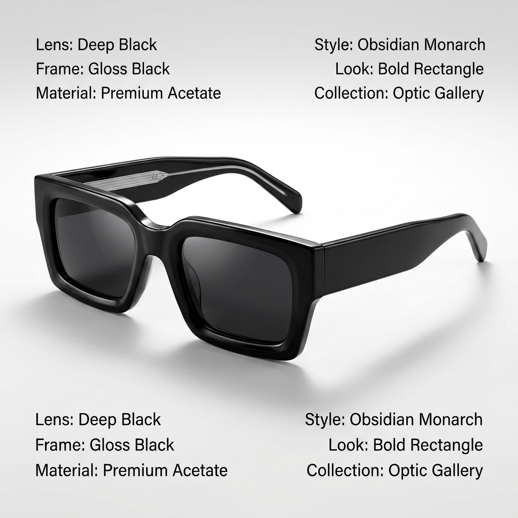 OG Noir Titan | Luxury Black Square Sunglasses with Smoke Black Lenses