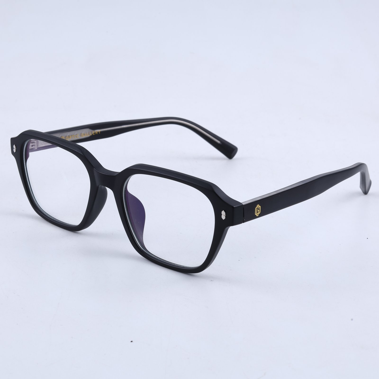 OG Obsidian Regent | Luxury Matte Black Square Eyeglasses with Midnight Acetate Frame
