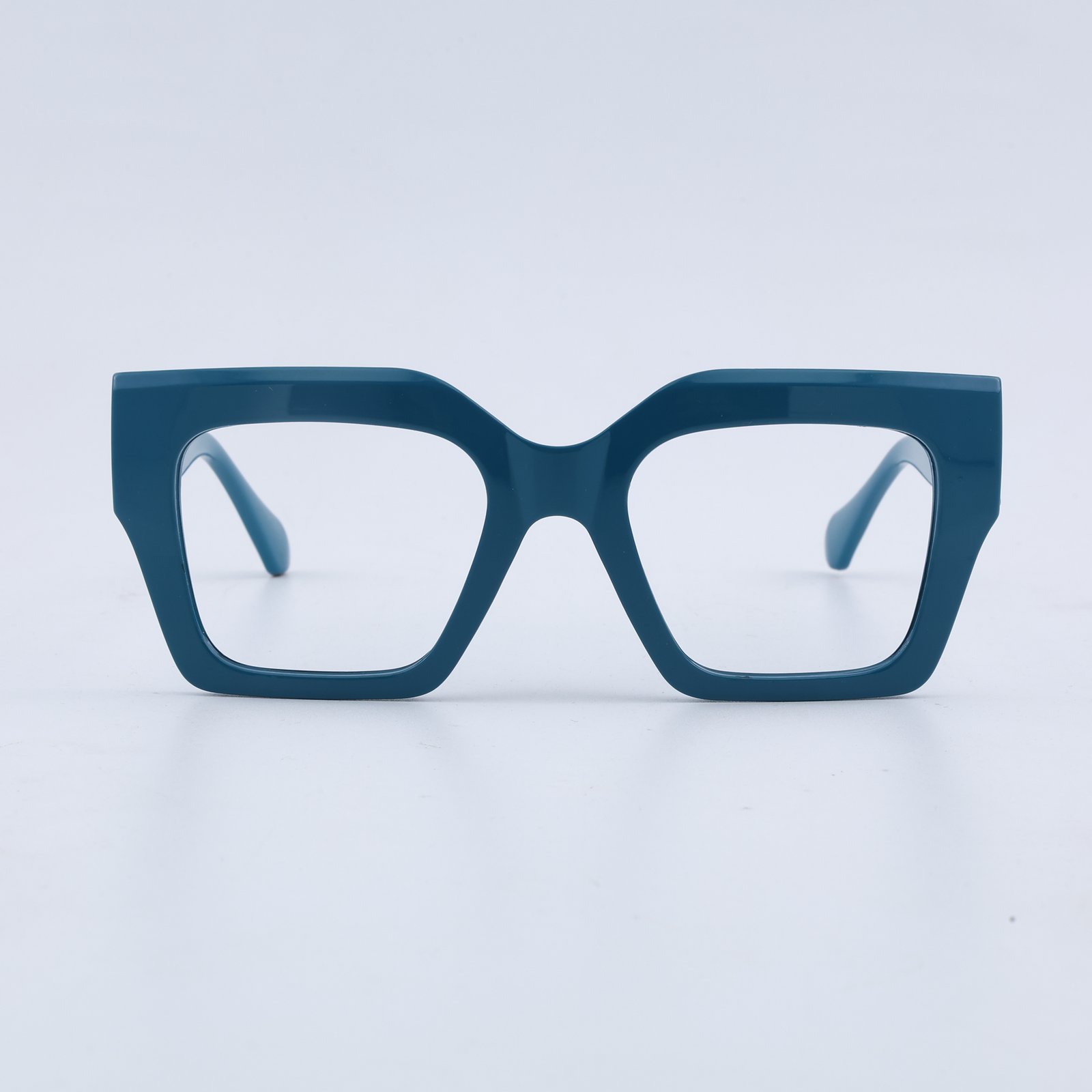 OG Ocean Edge Full Rim Square Eyeglasses | Bold Teal Thick Frame Statement Optical for Men