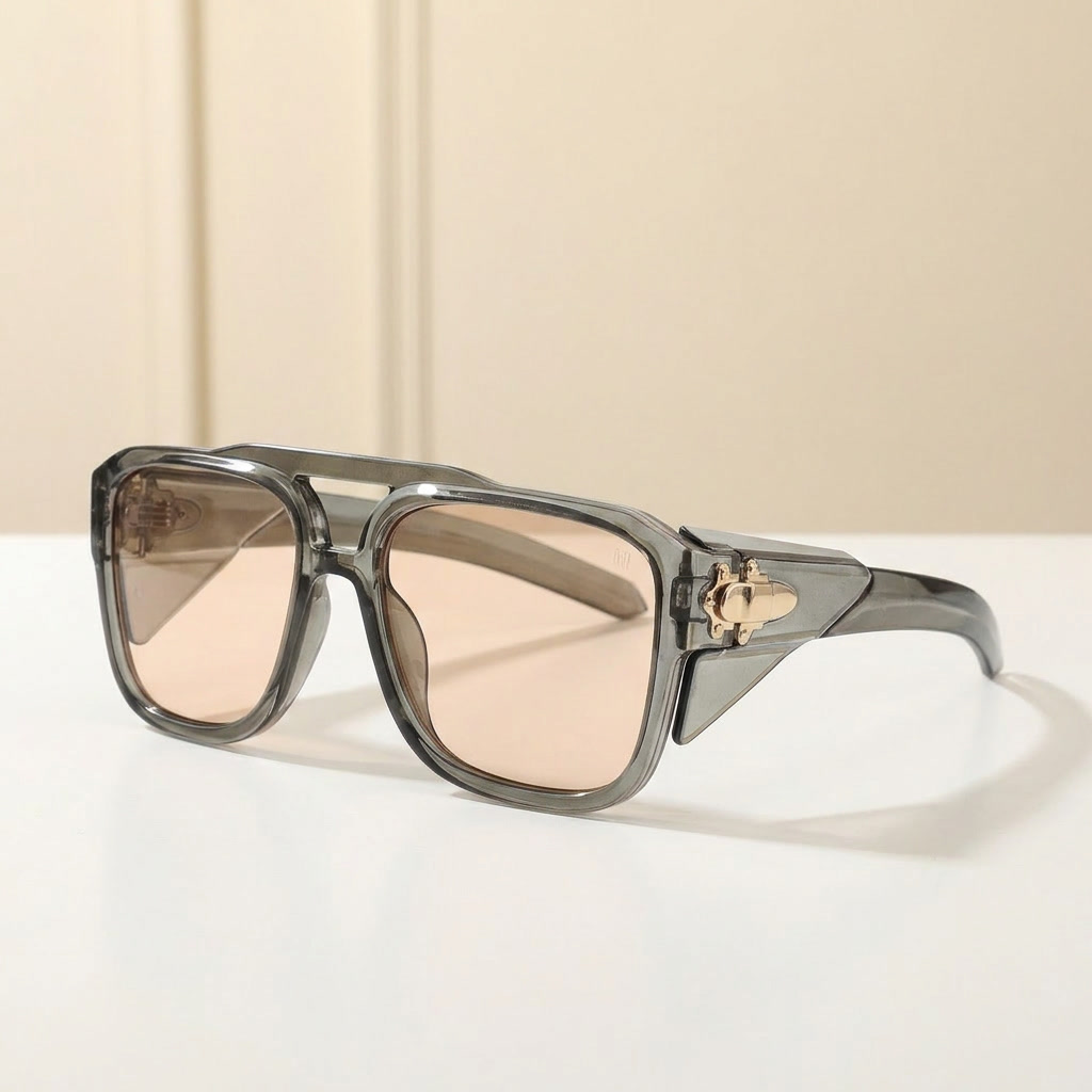 OG Phantom Shield | Smokey Transparent Oversized Sunglasses with Nude Tint Lenses