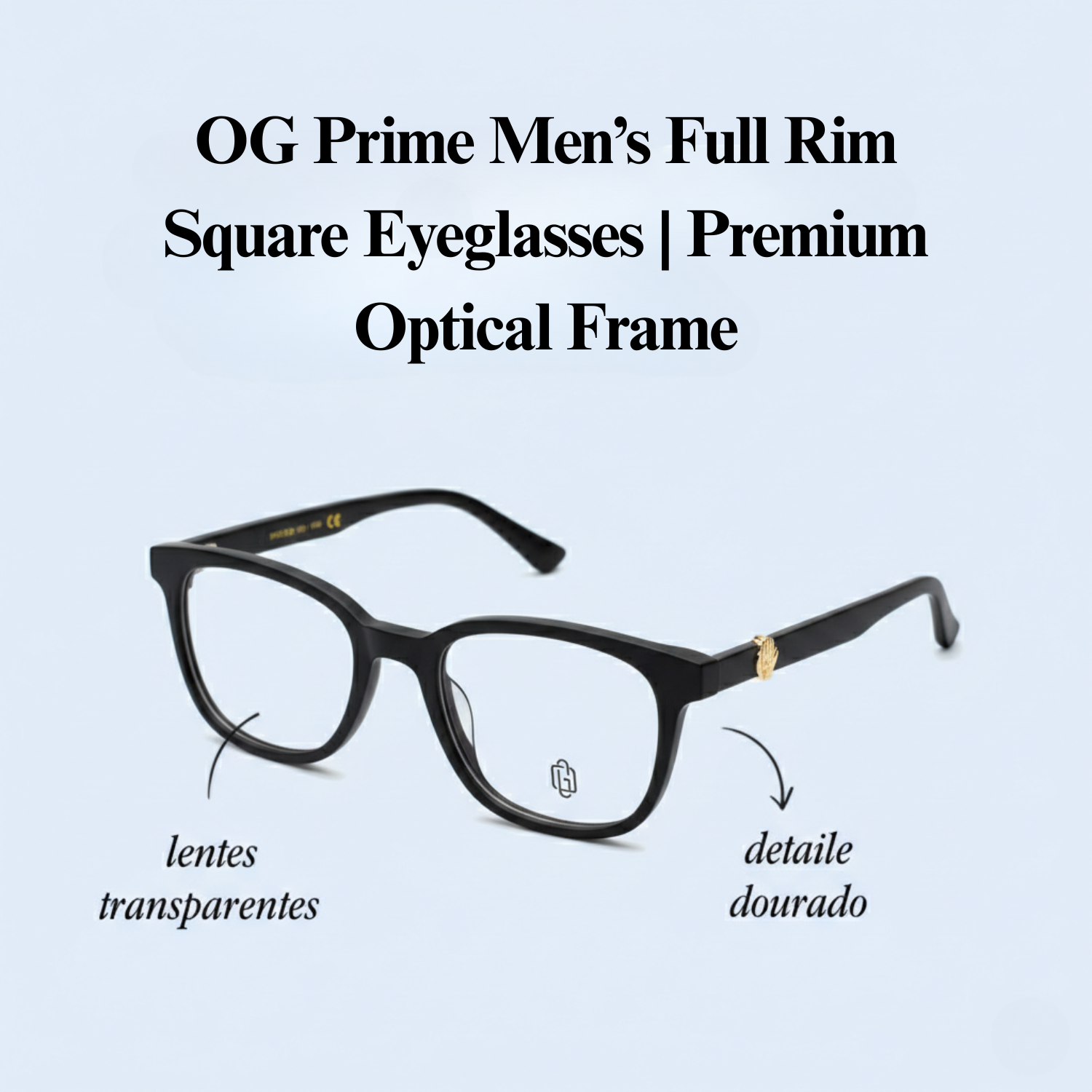 OG Prime Men’s Full Rim Square Eyeglasses | Premium Optical Frame