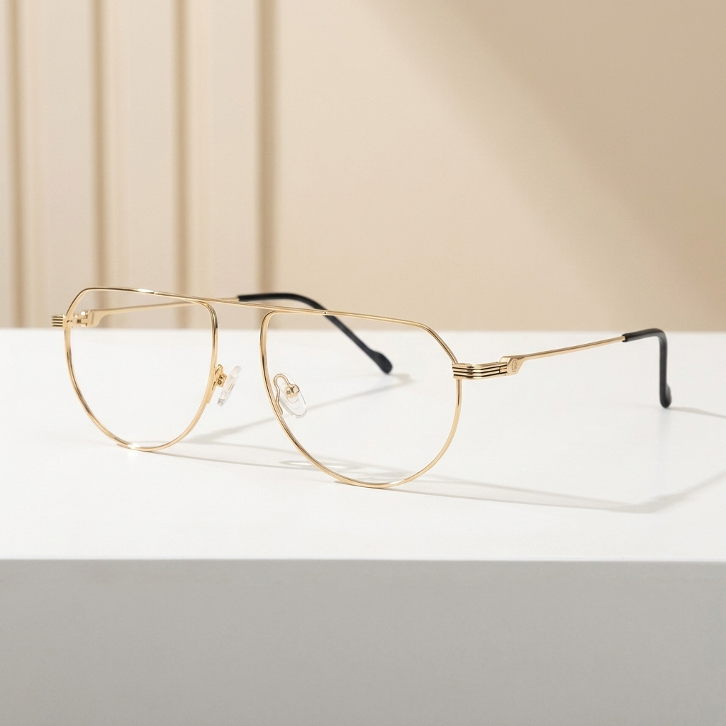 OG Retro Pilot Lightweight Metal Full Rim Eyeglasses – Classic Aviator Frame