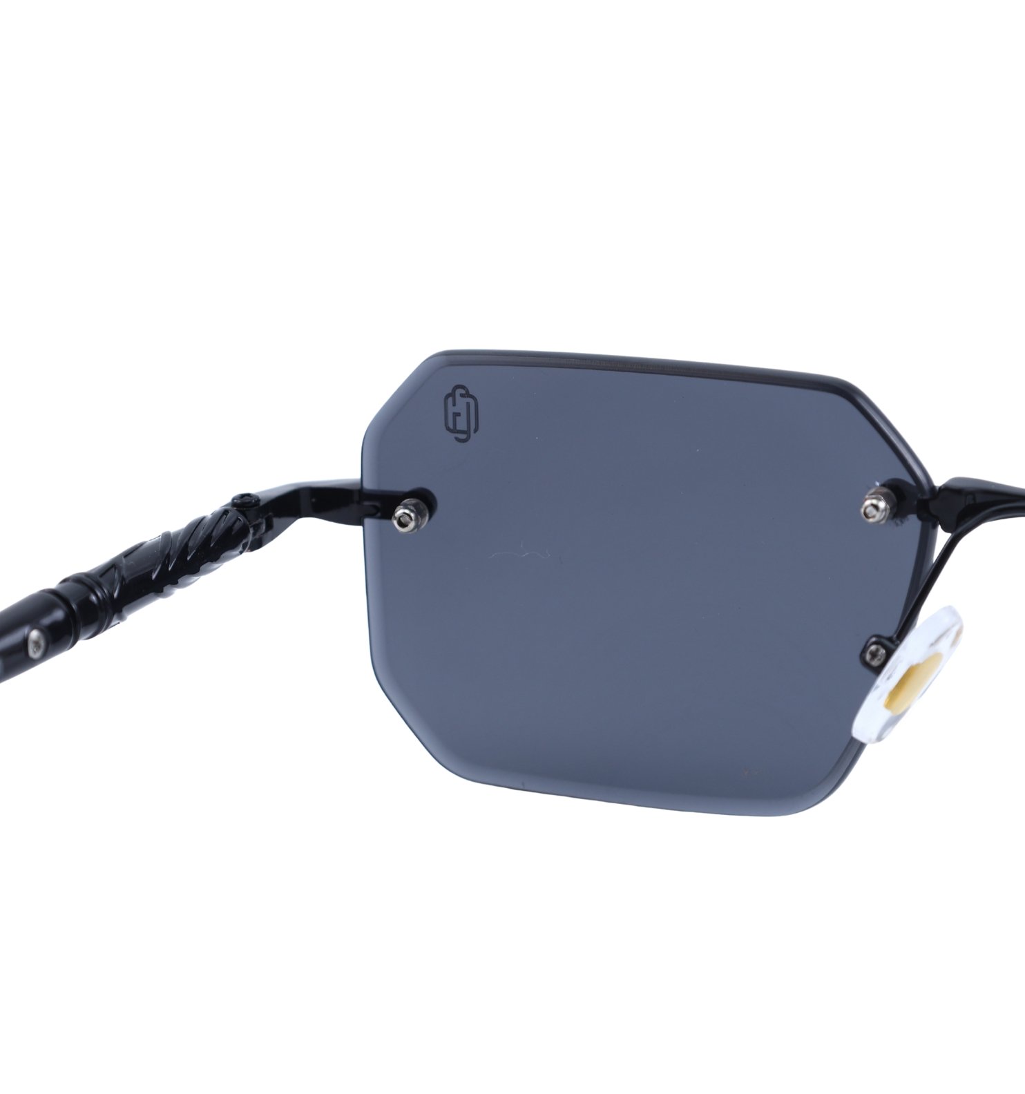 OG Rimless Gradient Square Sunglasses – Blue, Black & Brown | UV400 Protection