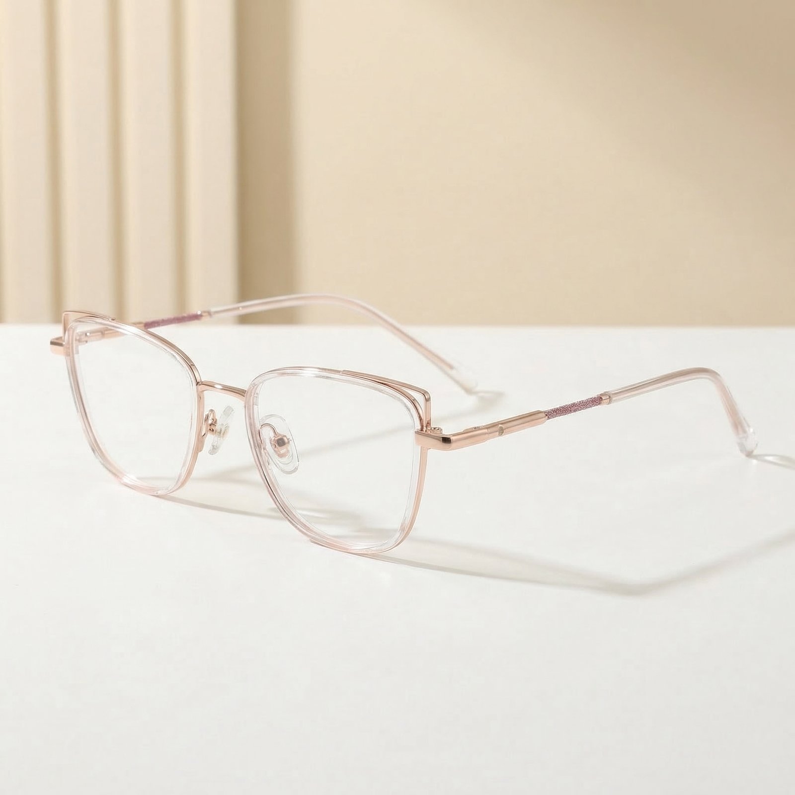 OG Rose Glow | Blush Pink Minimal Eyeglasses