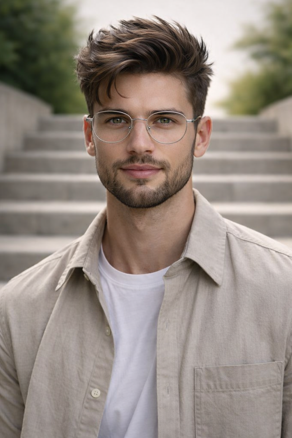 OG Round Metal Blue Block Photochromic Eyeglasses | UV Adaptive Full Rim Optical Frame