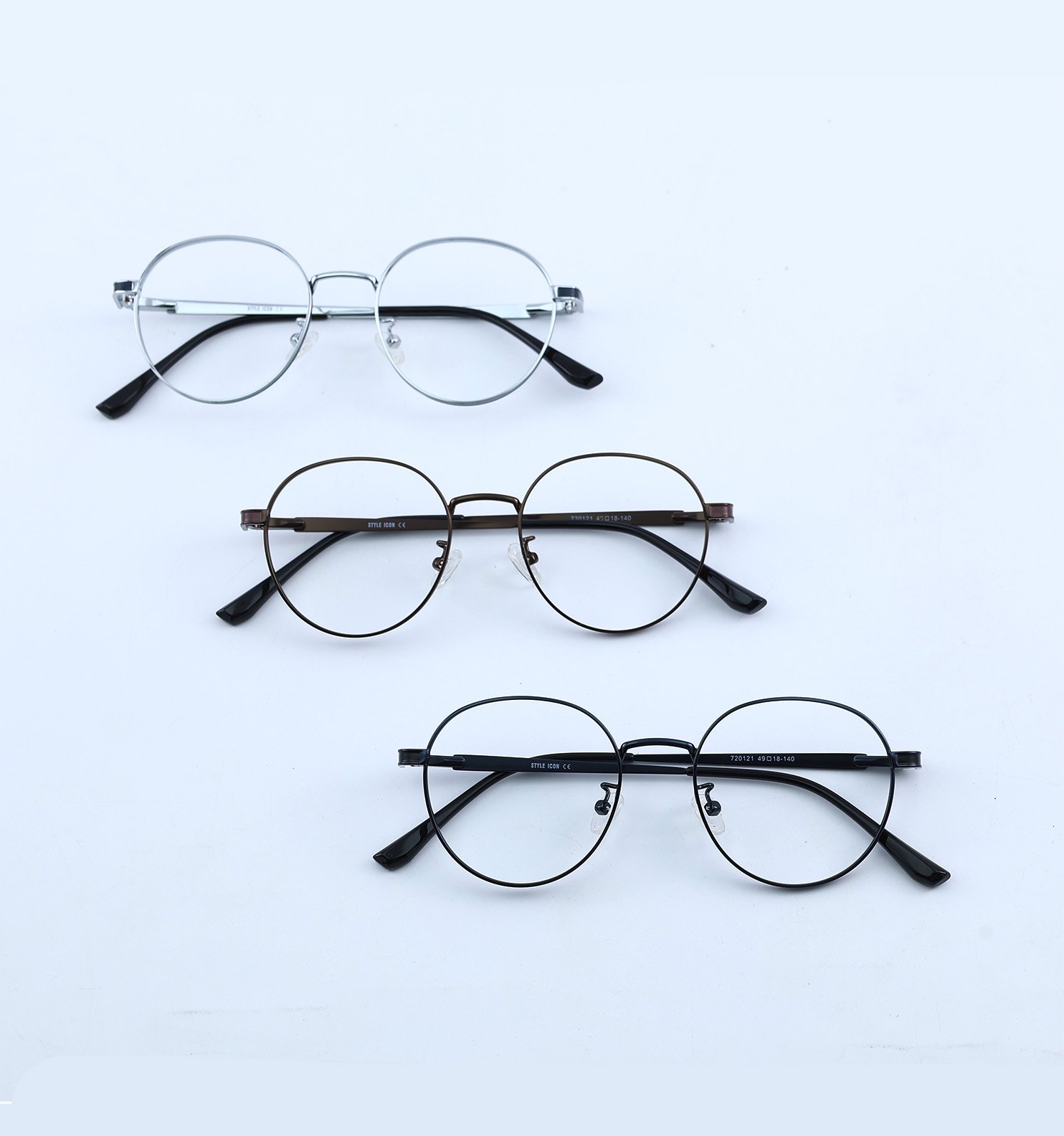 OG Round Metal Blue Block Photochromic Eyeglasses | UV Adaptive Full Rim Optical Frame