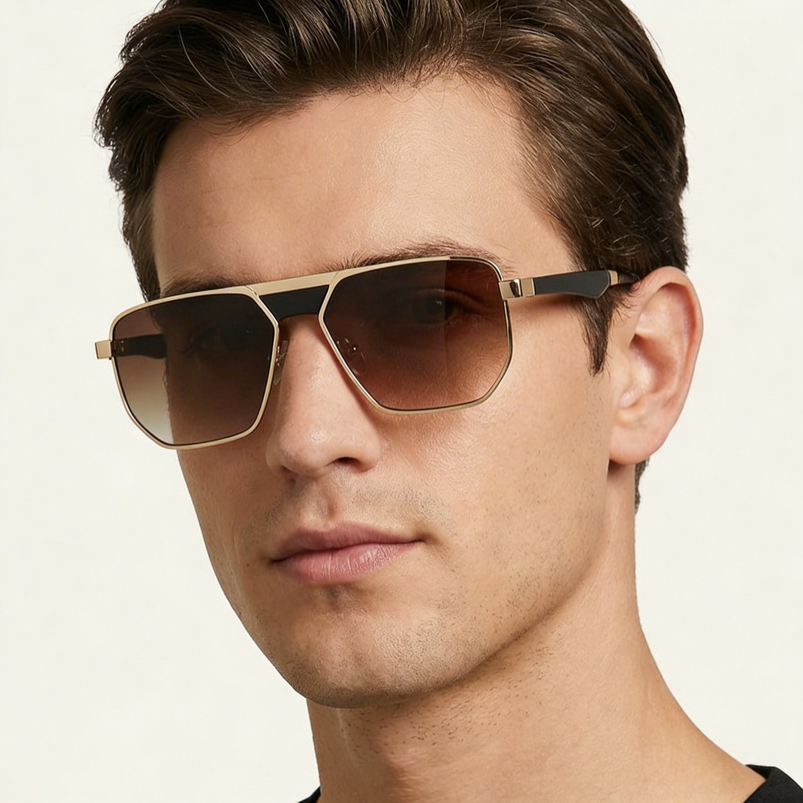 OG Royal Dusk | Gold Square Aviator Sunglasses