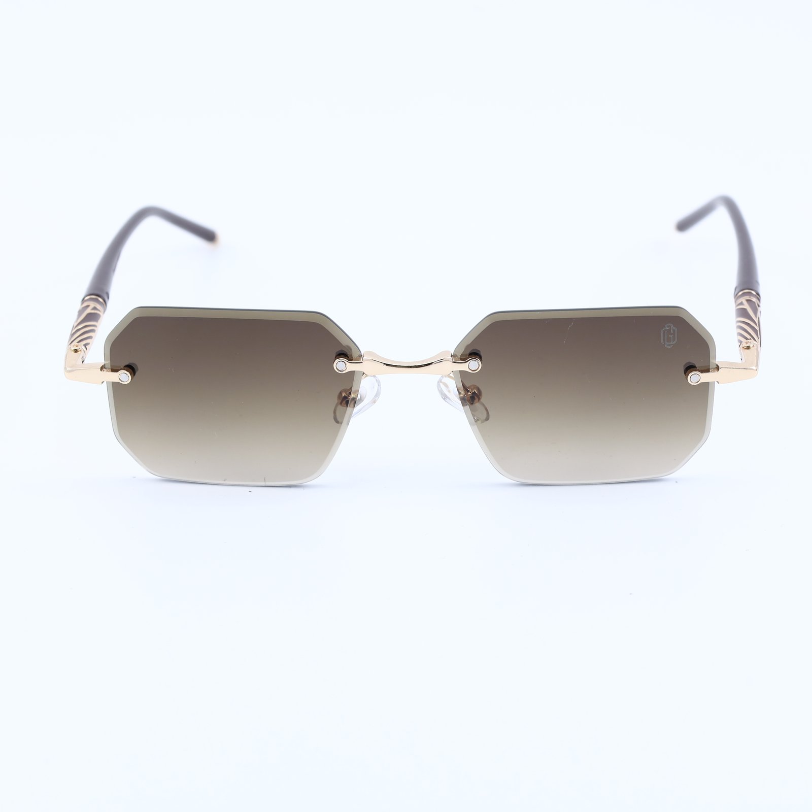 OG Royale Cut | Rimless Gold Geometric Gradient Sunglasses