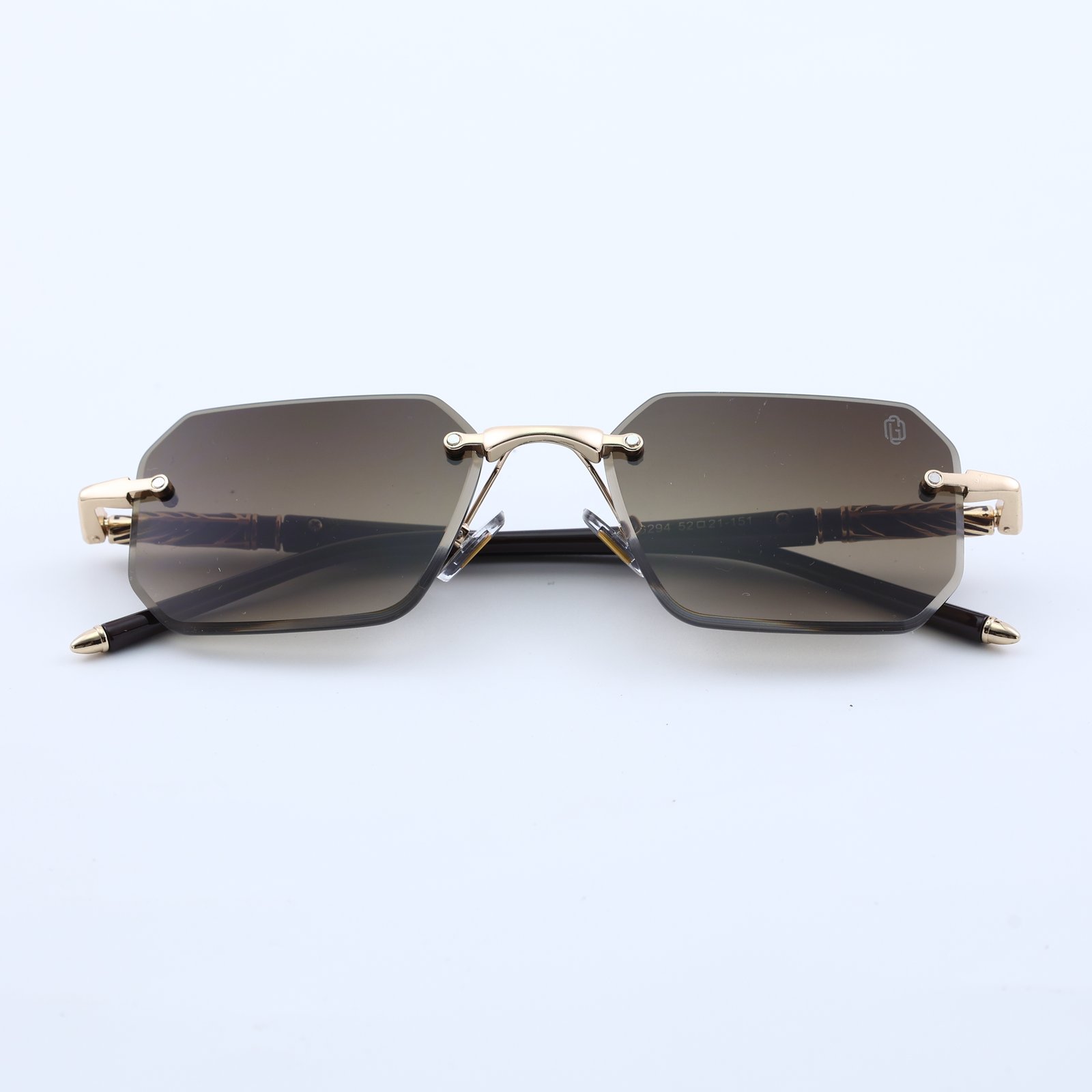 OG Royale Cut | Rimless Gold Geometric Gradient Sunglasses