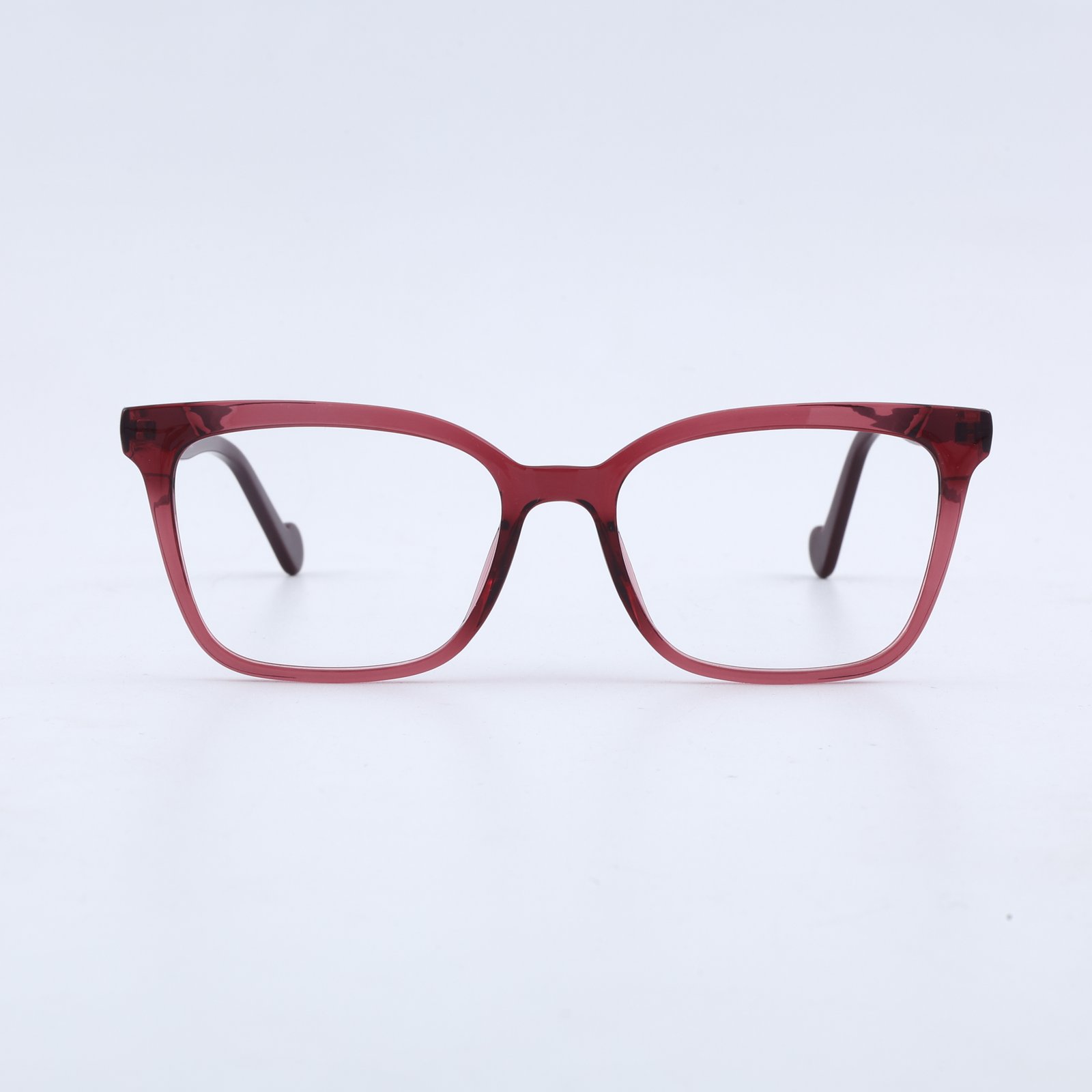OG Ruby Aura Full Rim Square Eyeglasses | Premium Lightweight Burgundy Optical Frame for Women