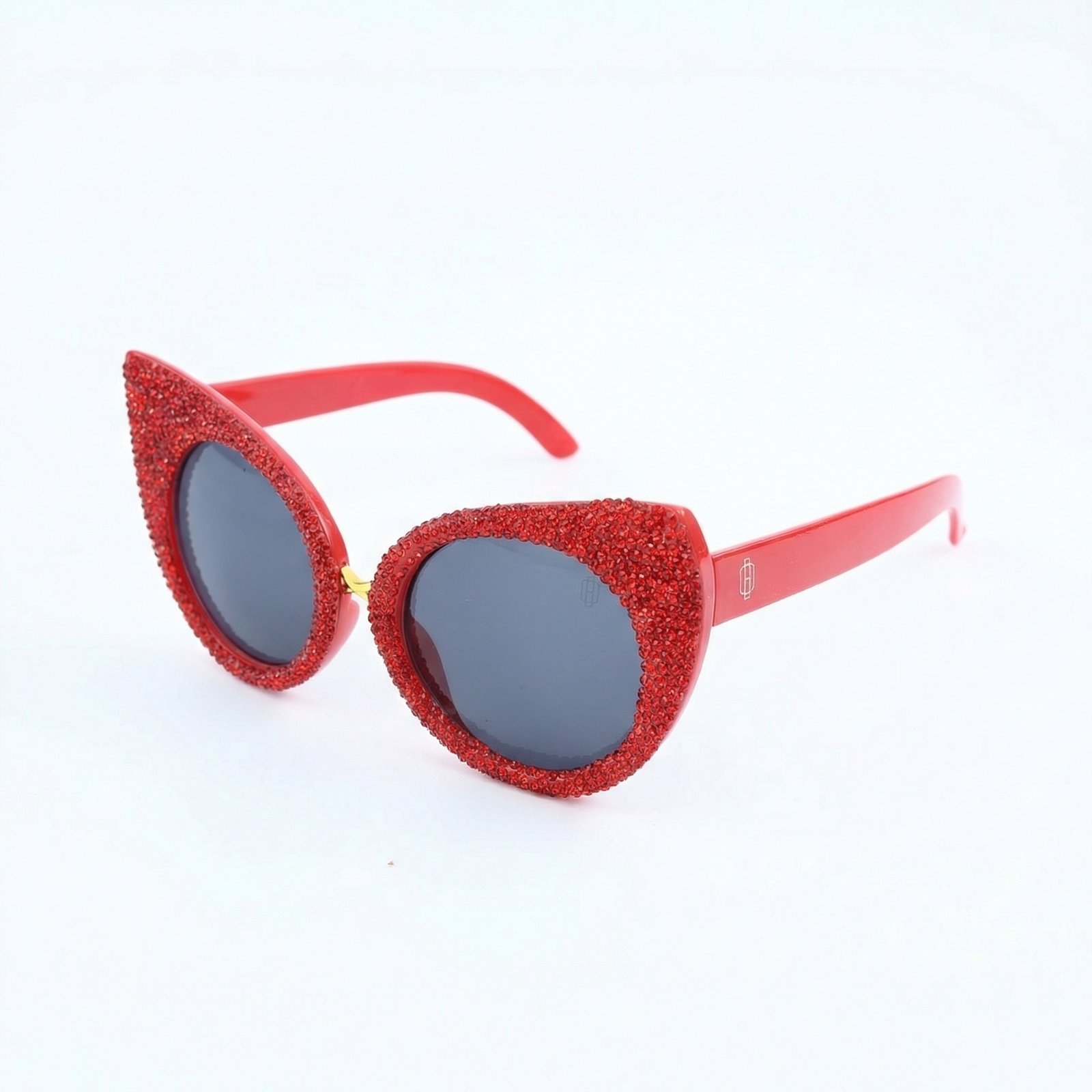 OG Ruby Queen Cat-Eye Sunglasses | Red Crystal Studded Luxury Party Shades for Women