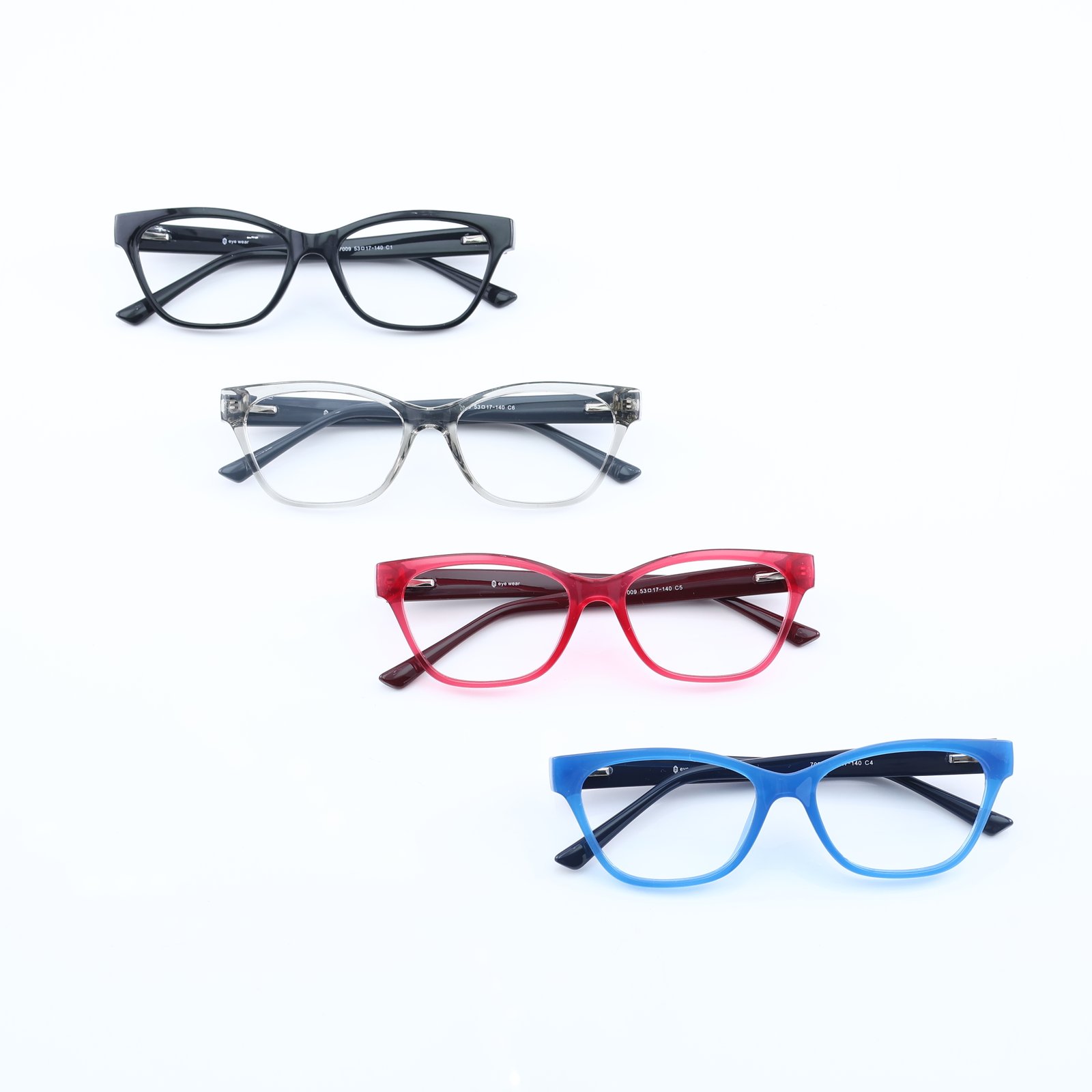 OG Shadow Curve Full Rim Cat-Eye Eyeglasses | Sleek Glossy Lightweight Optical Frame for Women