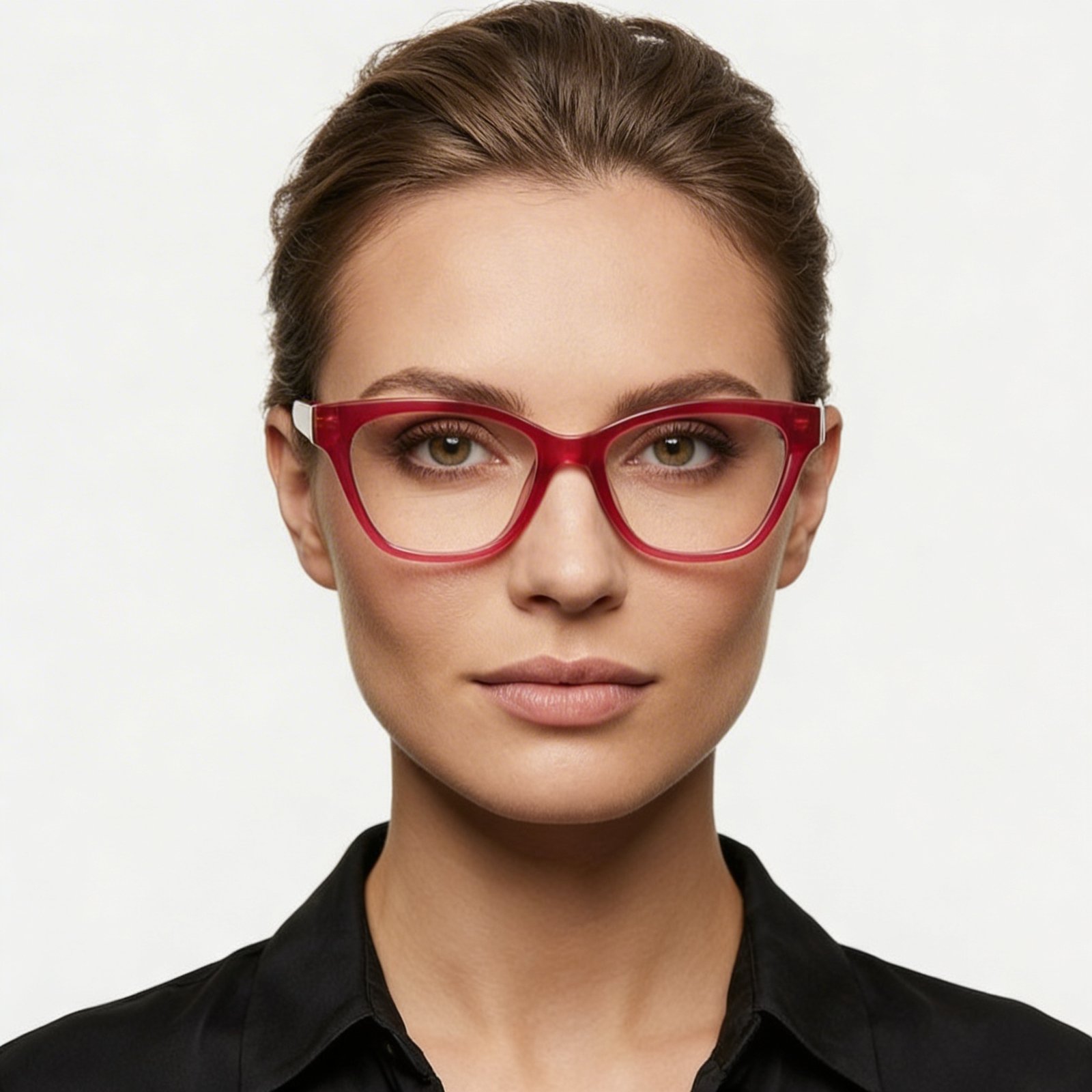 OG Shadow Curve Full Rim Cat-Eye Eyeglasses | Sleek Glossy Lightweight Optical Frame for Women