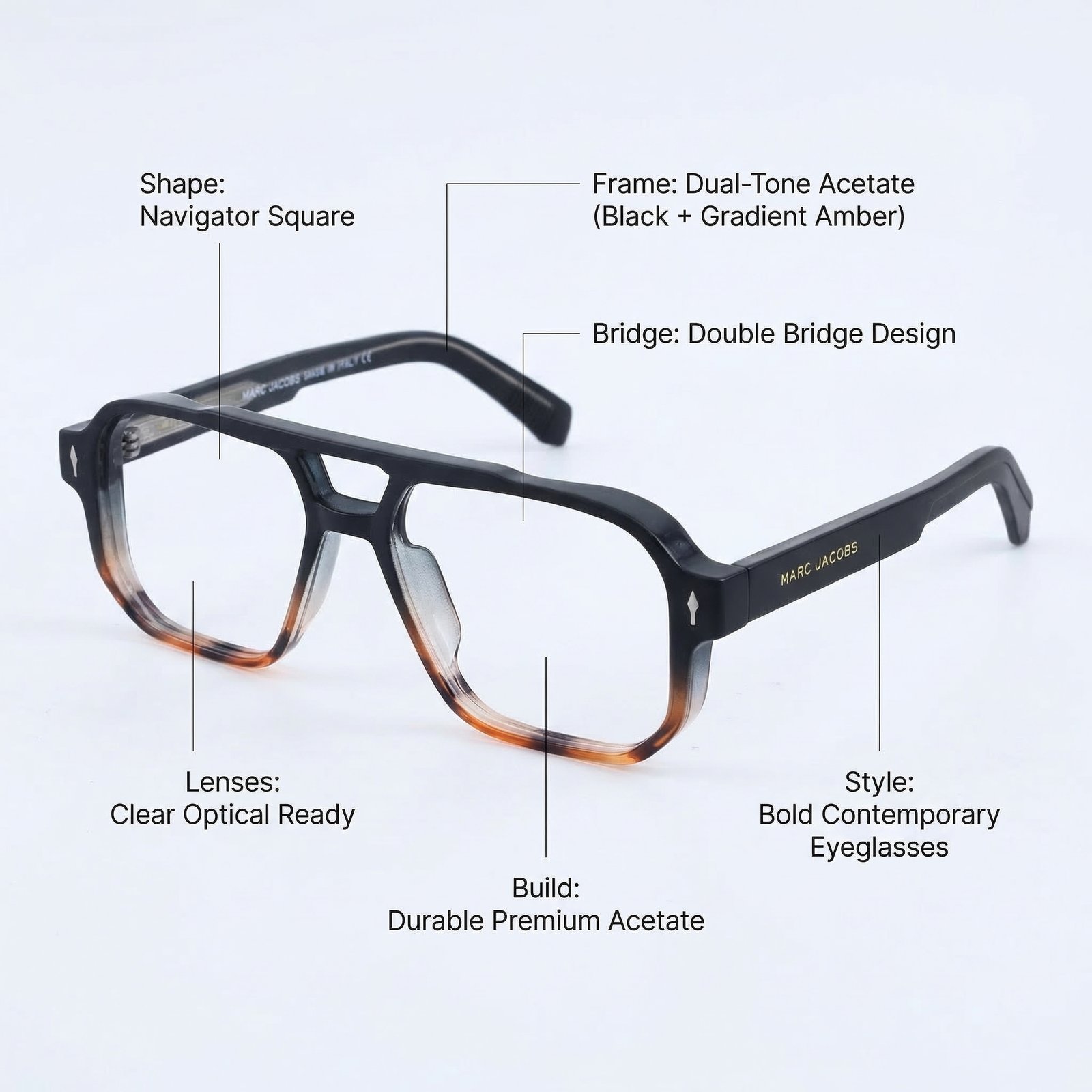 OG Shadow Fade | Dual Tone Aviator Eyeglasses