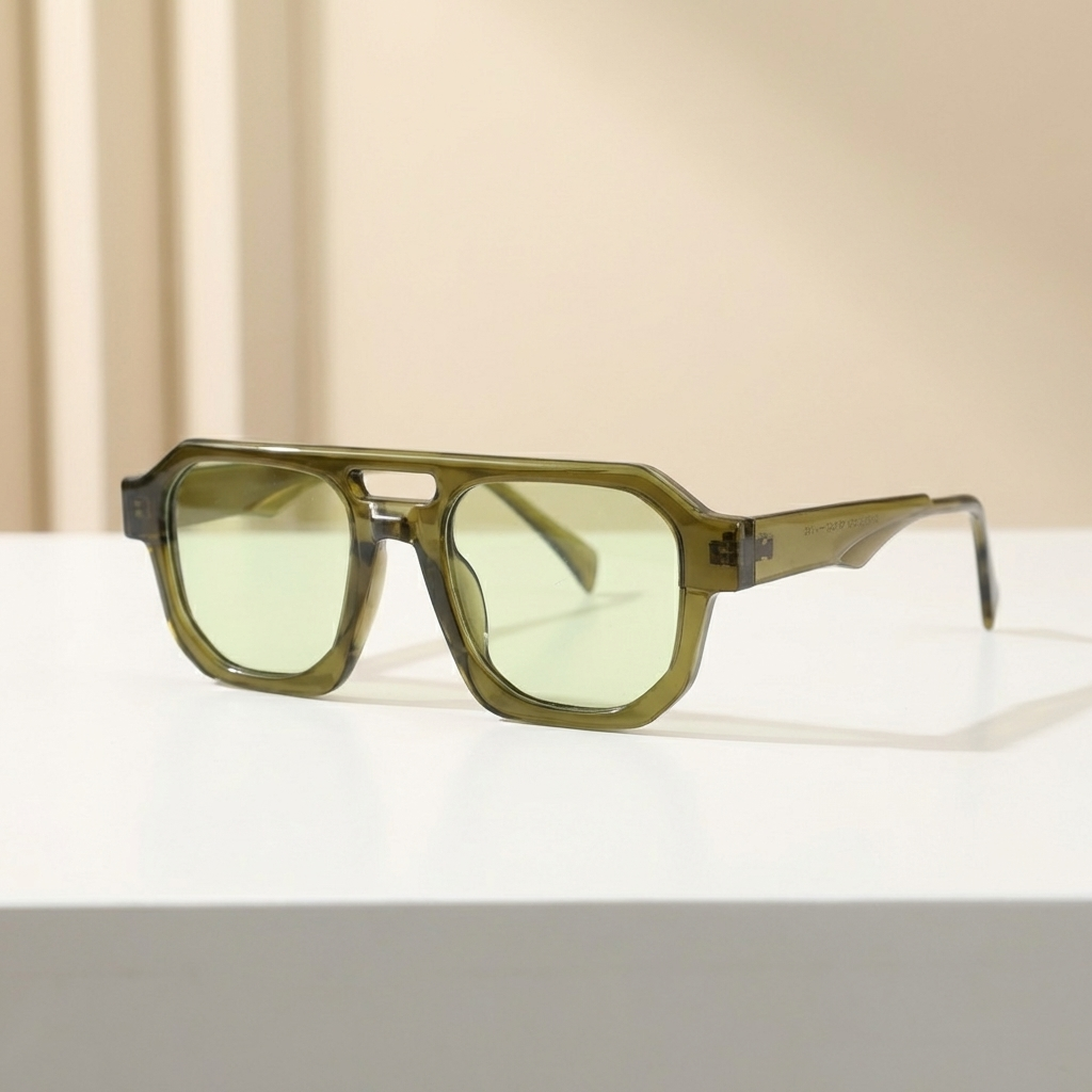 OG Shadow Ice | Bold Square Blue Tint Sunglasses