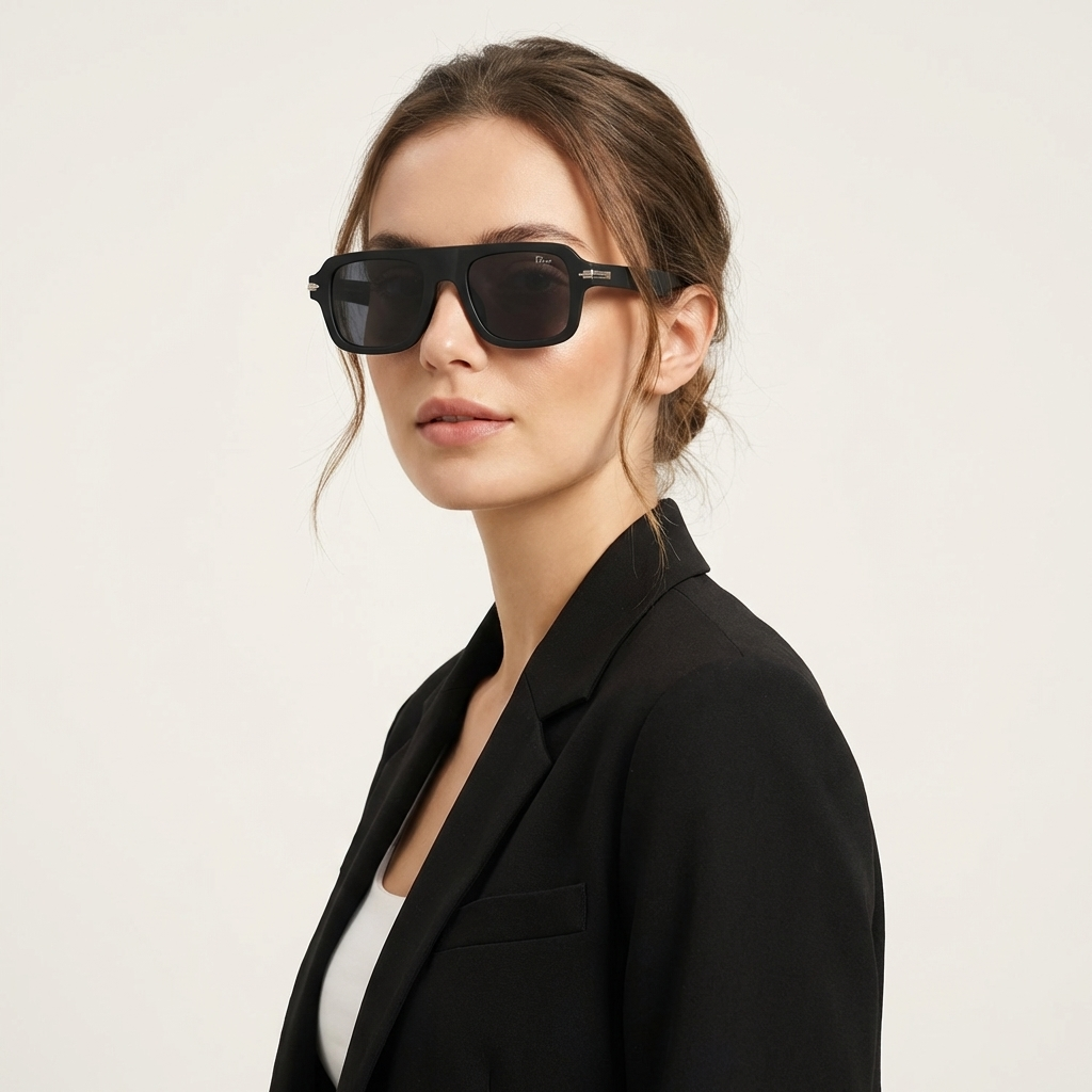 OG Shadow Luxe | Matte Black Classic Square Sunglasses