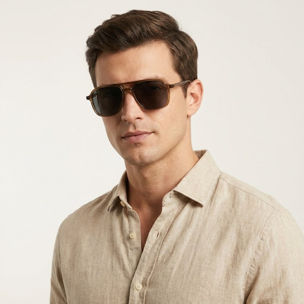 OG Shadow Pilot | Black Frame Square Aviator Sunglasses For Men
