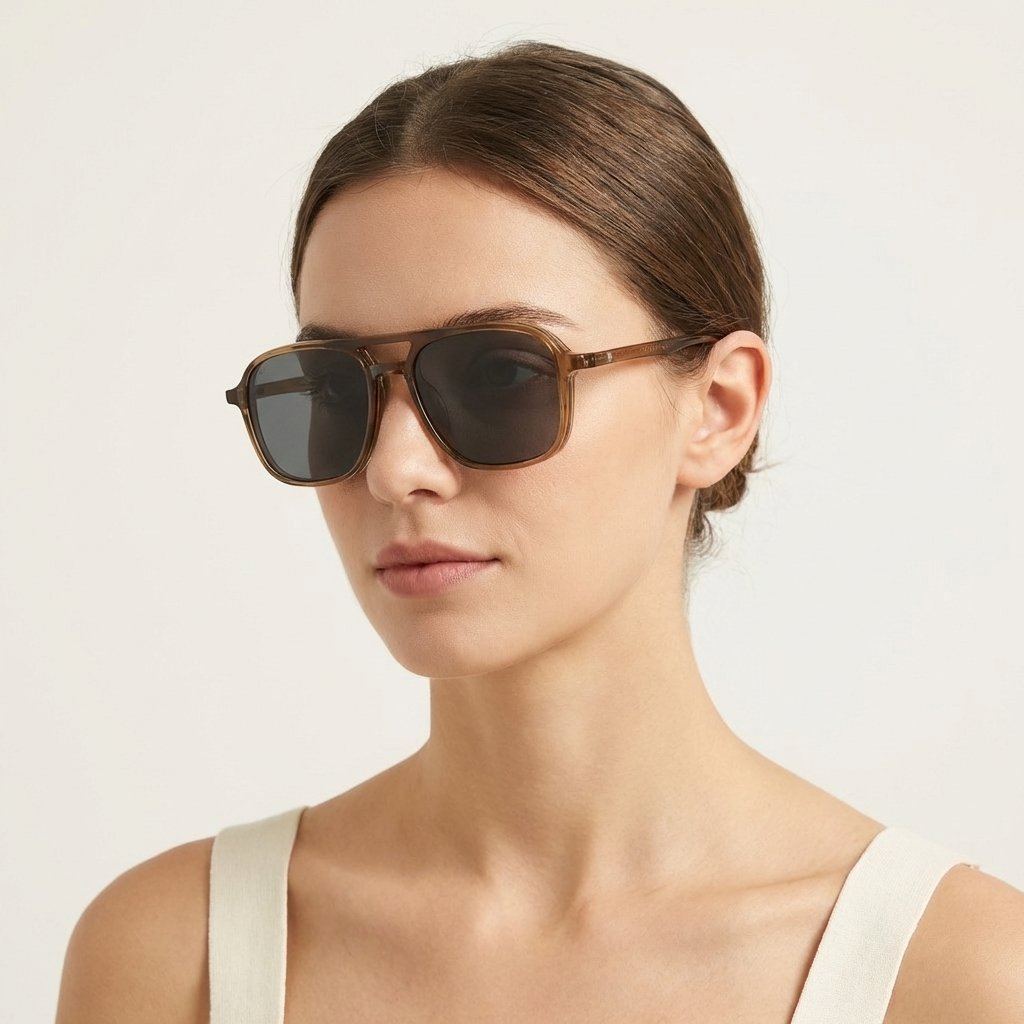 OG Shadow Pilot | Black Frame Square Aviator Sunglasses For Men