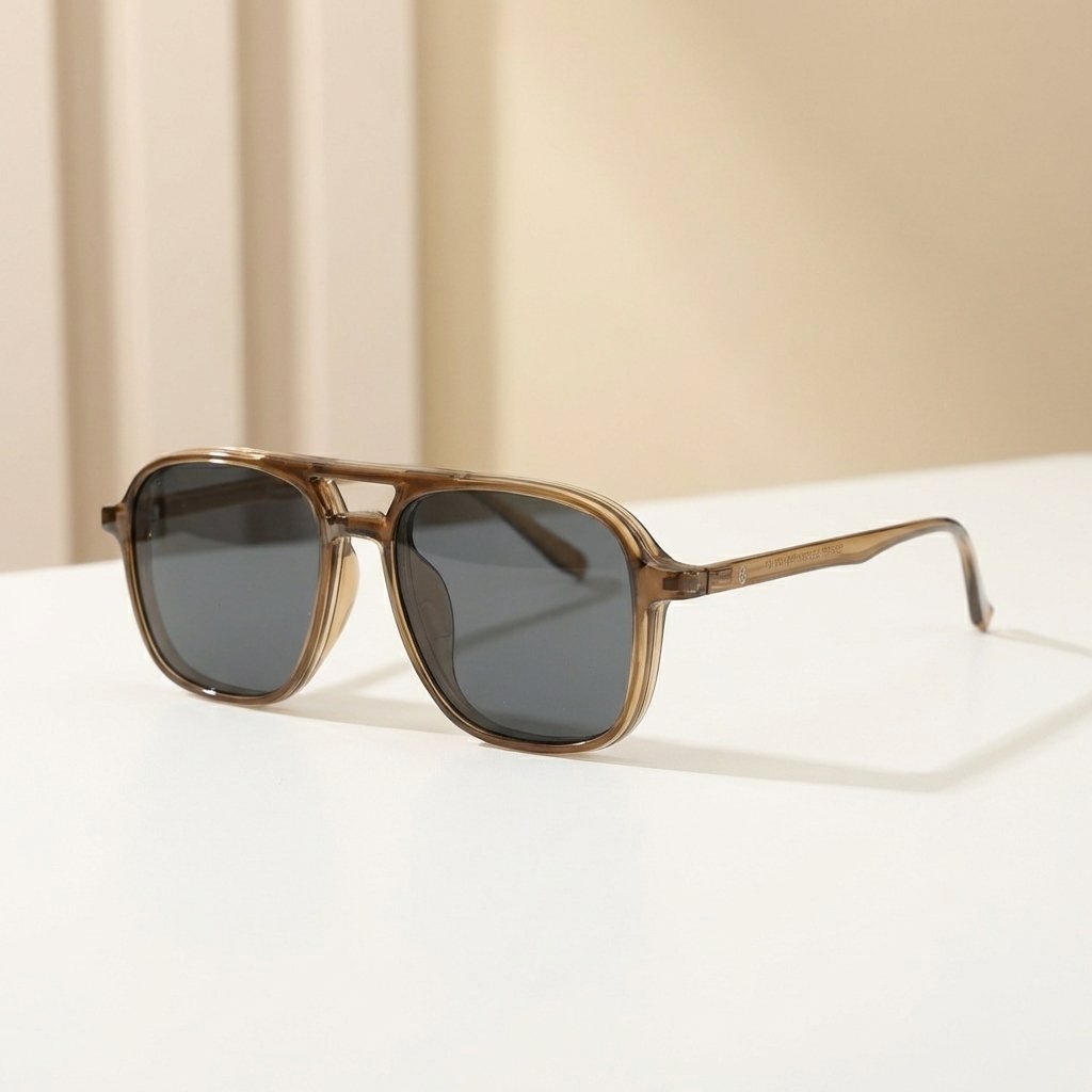 OG Shadow Pilot | Black Frame Square Aviator Sunglasses For Men