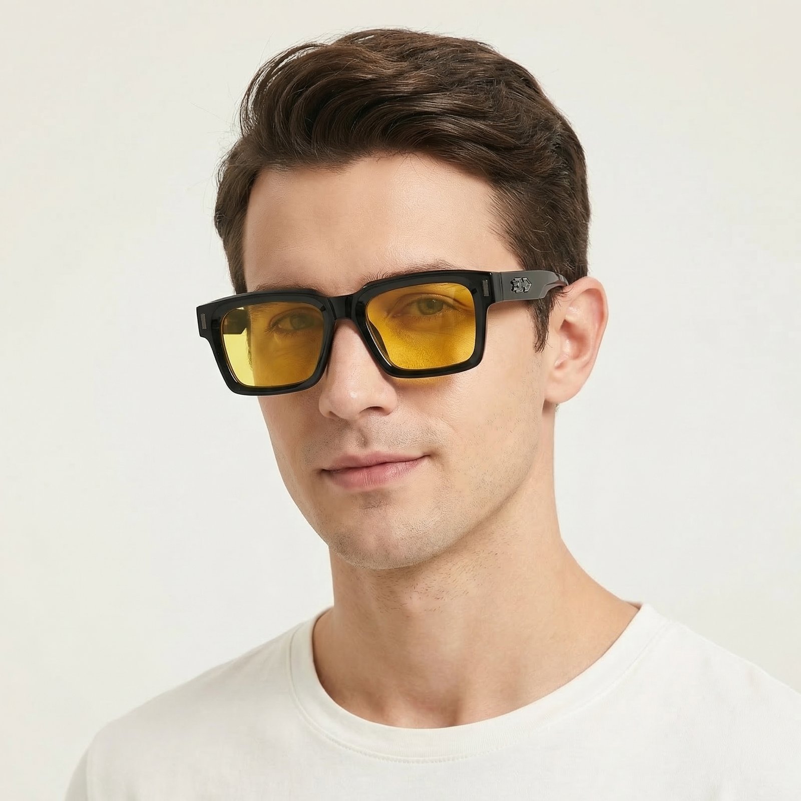 OG Shadow Rider | Glossy Black Square Sunglasses