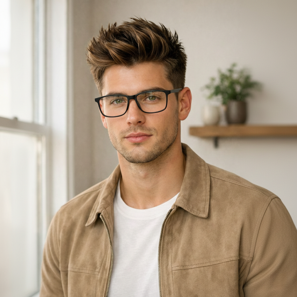 OG Sharpline Men’s Rectangular Eyeglasses | Full Rim Optical Frame