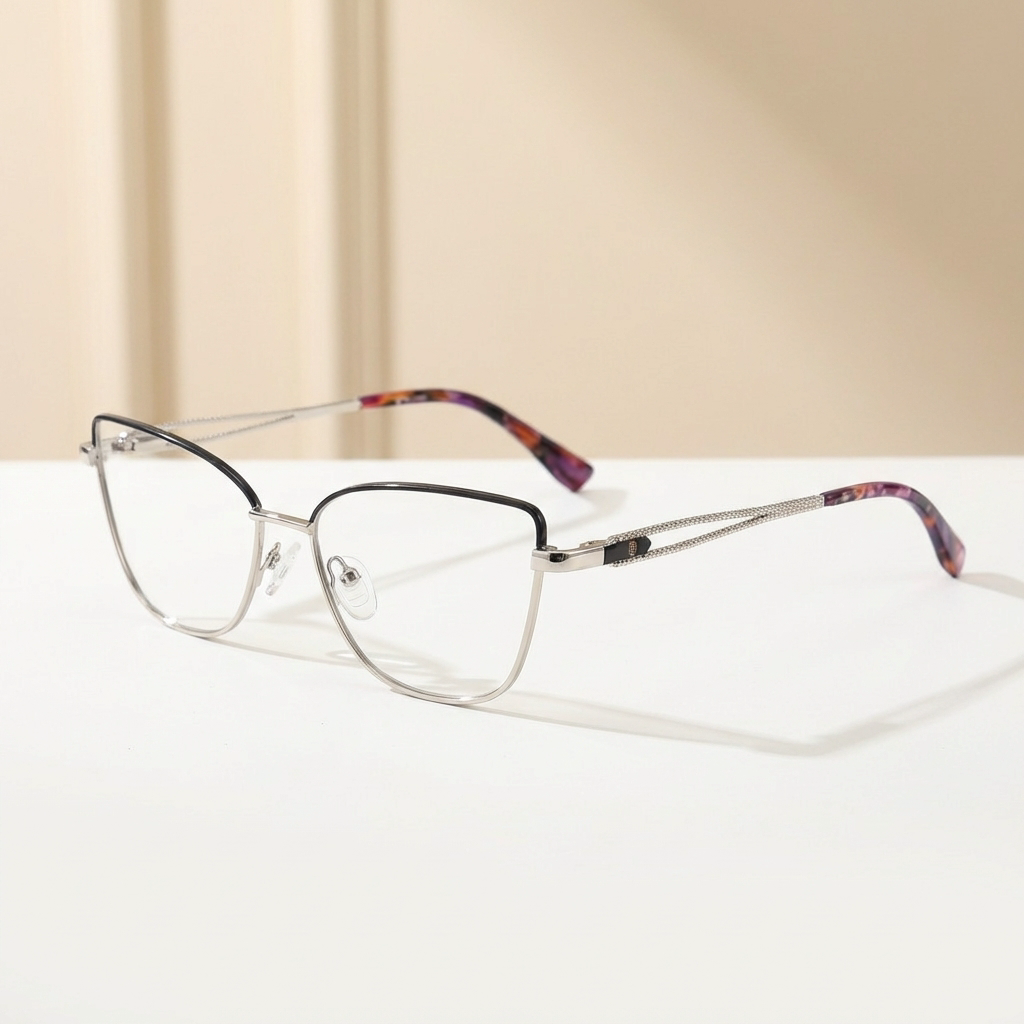 OG Silver Breeze | Sky Blue Metal Eyeglasses