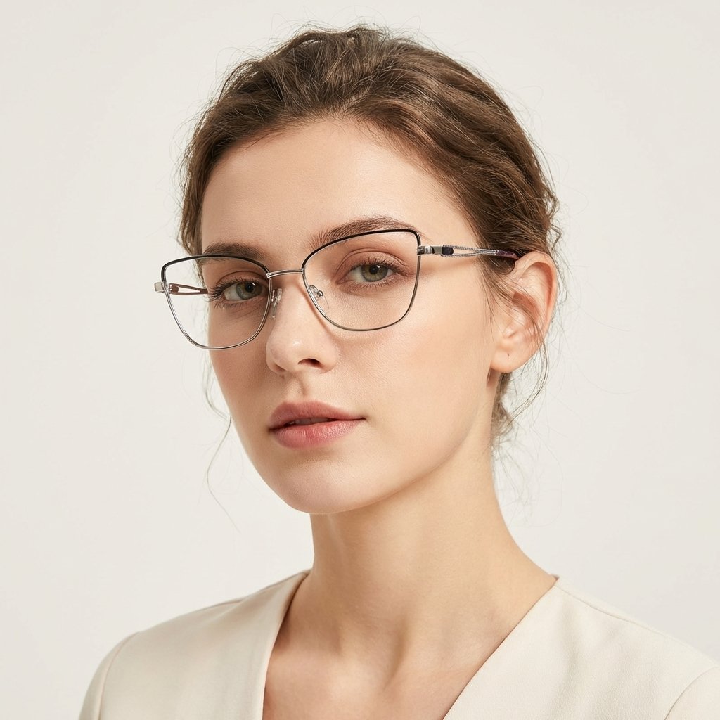 OG Silver Breeze | Sky Blue Metal Eyeglasses