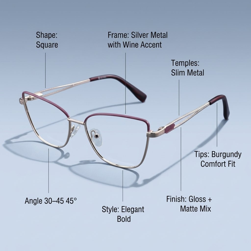 OG Silver Breeze | Sky Blue Metal Eyeglasses