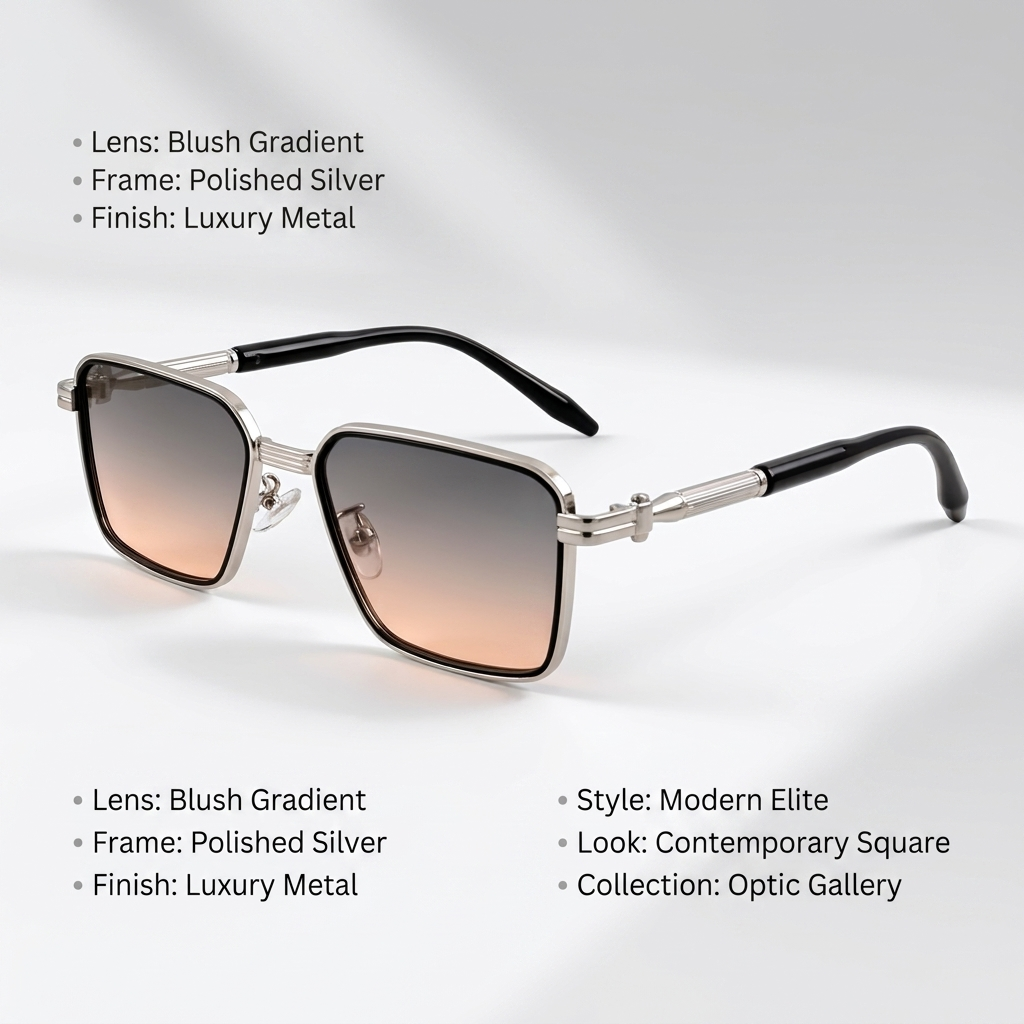 OG Silver Crest | Premium Silver Frame Sunglasses with Ice Smoke Gradient Lenses