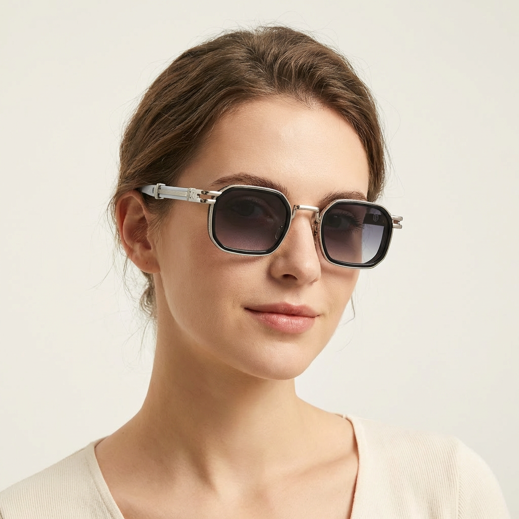 OG Silver Edge | Retro Square Luxe Sunglasses