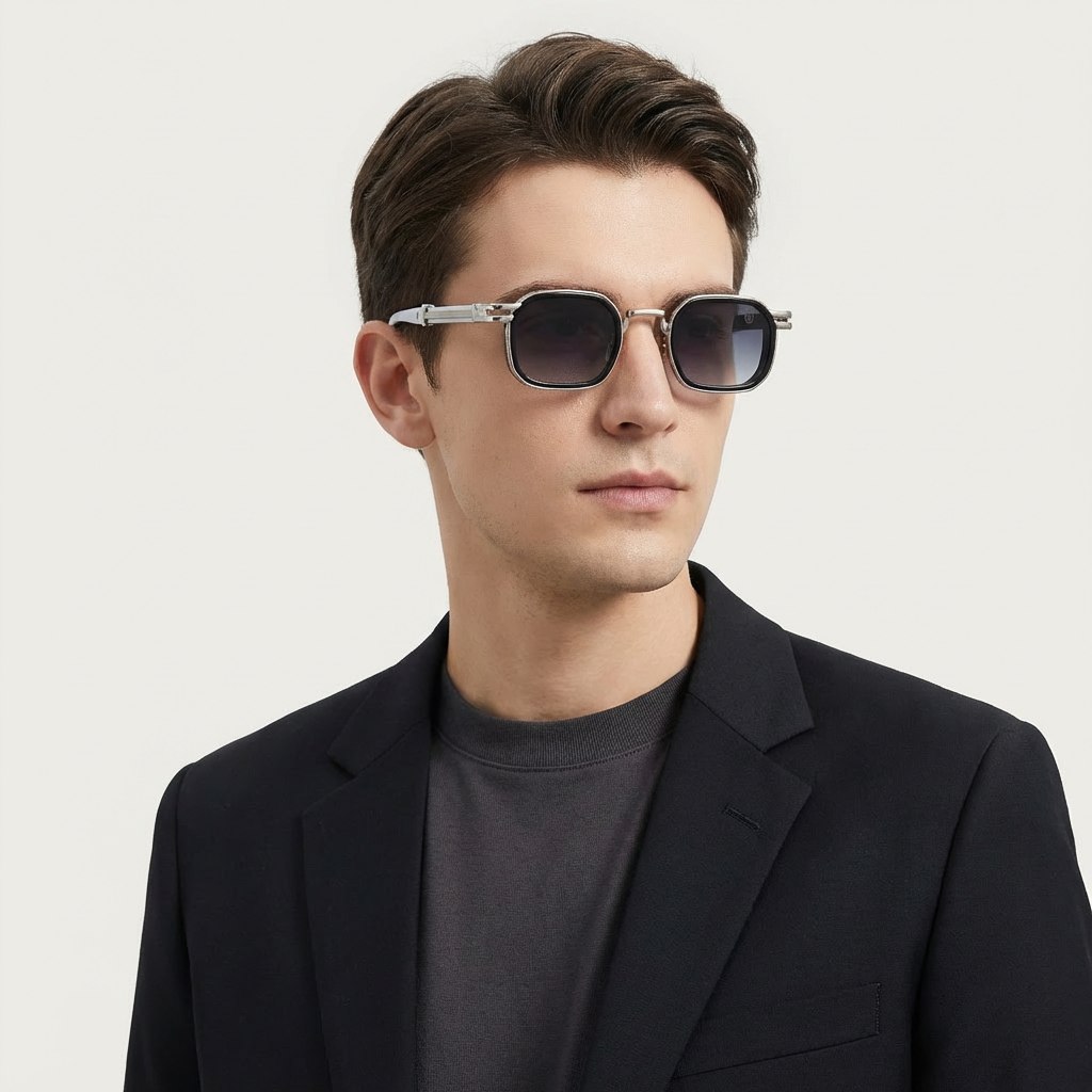 OG Silver Edge | Retro Square Luxe Sunglasses