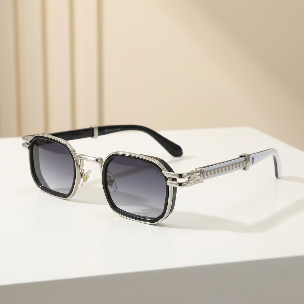 OG Silver Edge | Retro Square Luxe Sunglasses