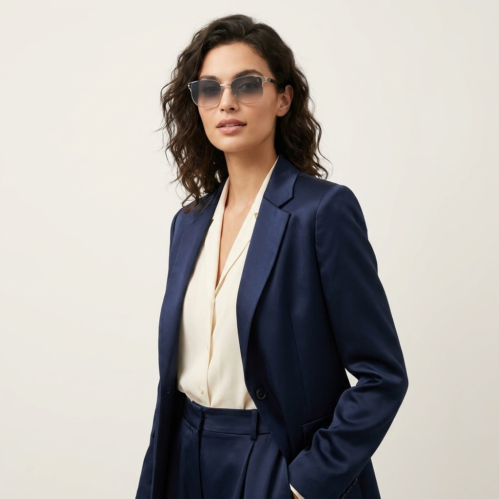 OG Silver Mist | Hexa Sunglasses with Blue Gradient Lenses