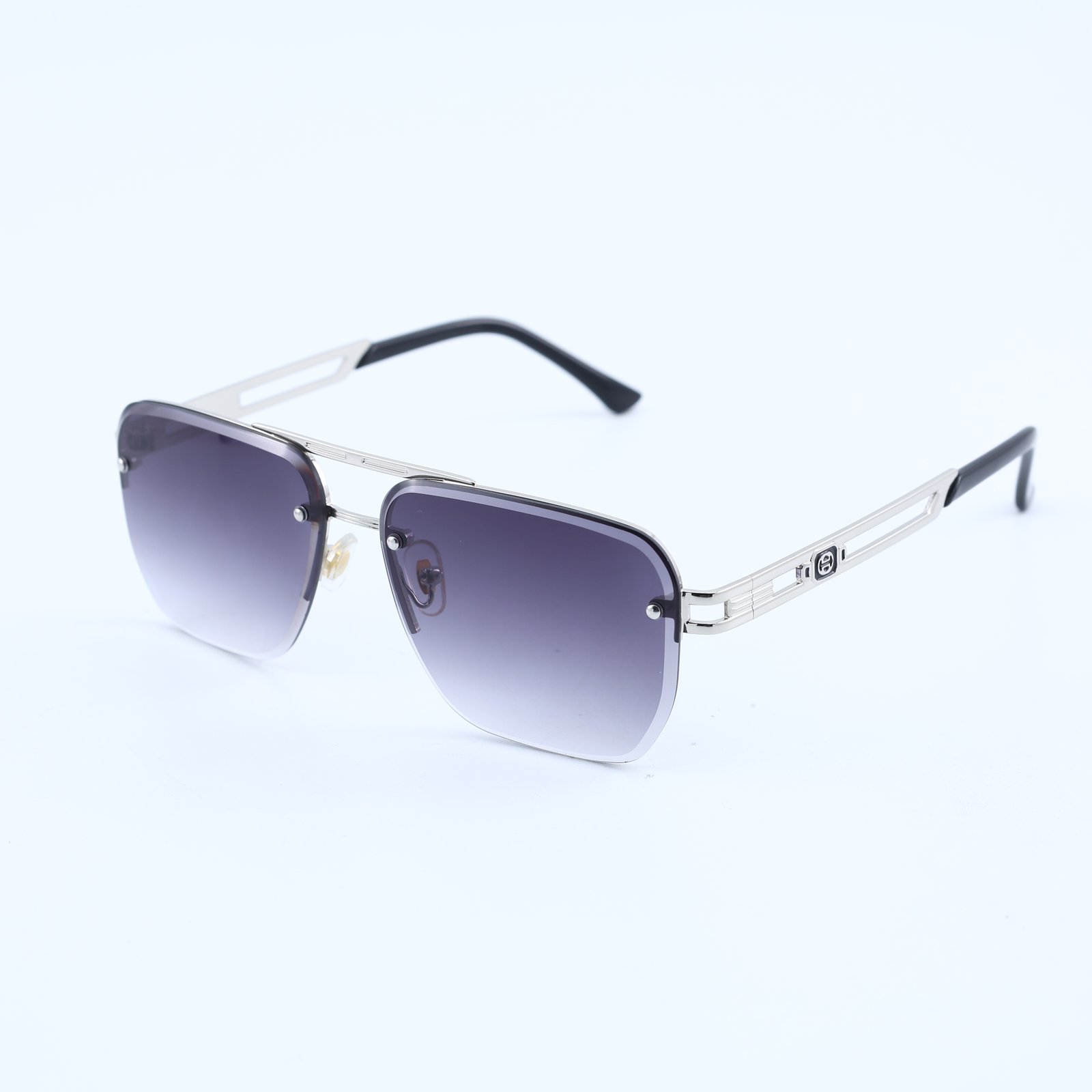 OG Silver Mist | Rimless Gradient Square Sunglasses